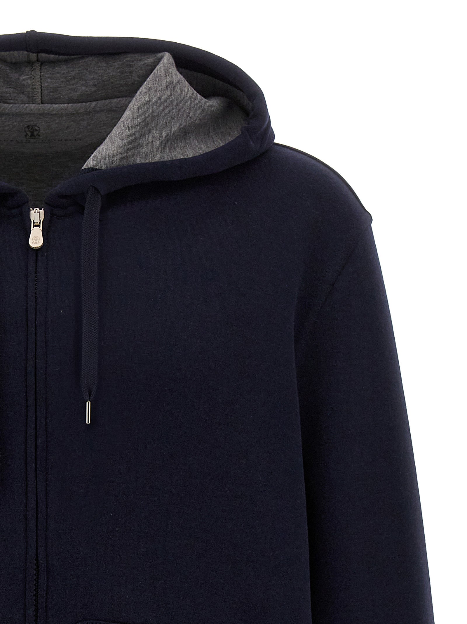 Brunello Cucinelli Blue Cotton Men's Sweatshirt