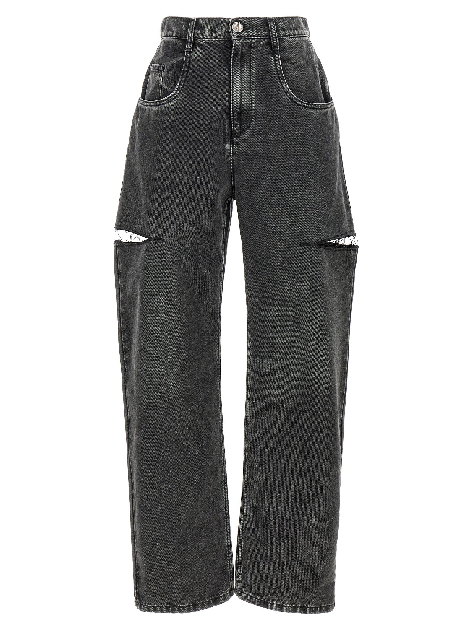 Maison Margiela Black Cotton Straight-Leg Women's Jeans