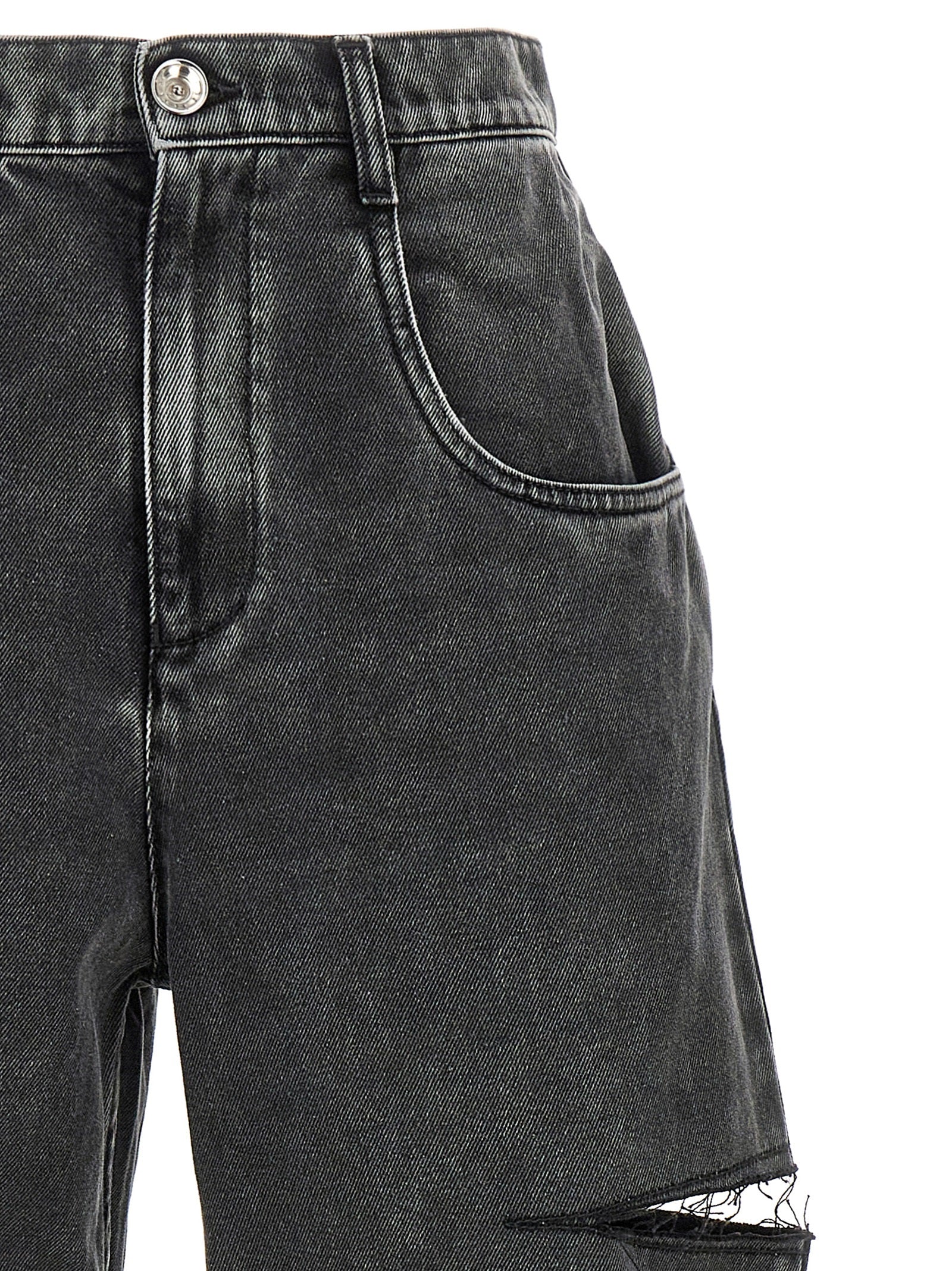 Maison Margiela Black Cotton Straight-Leg Women's Jeans