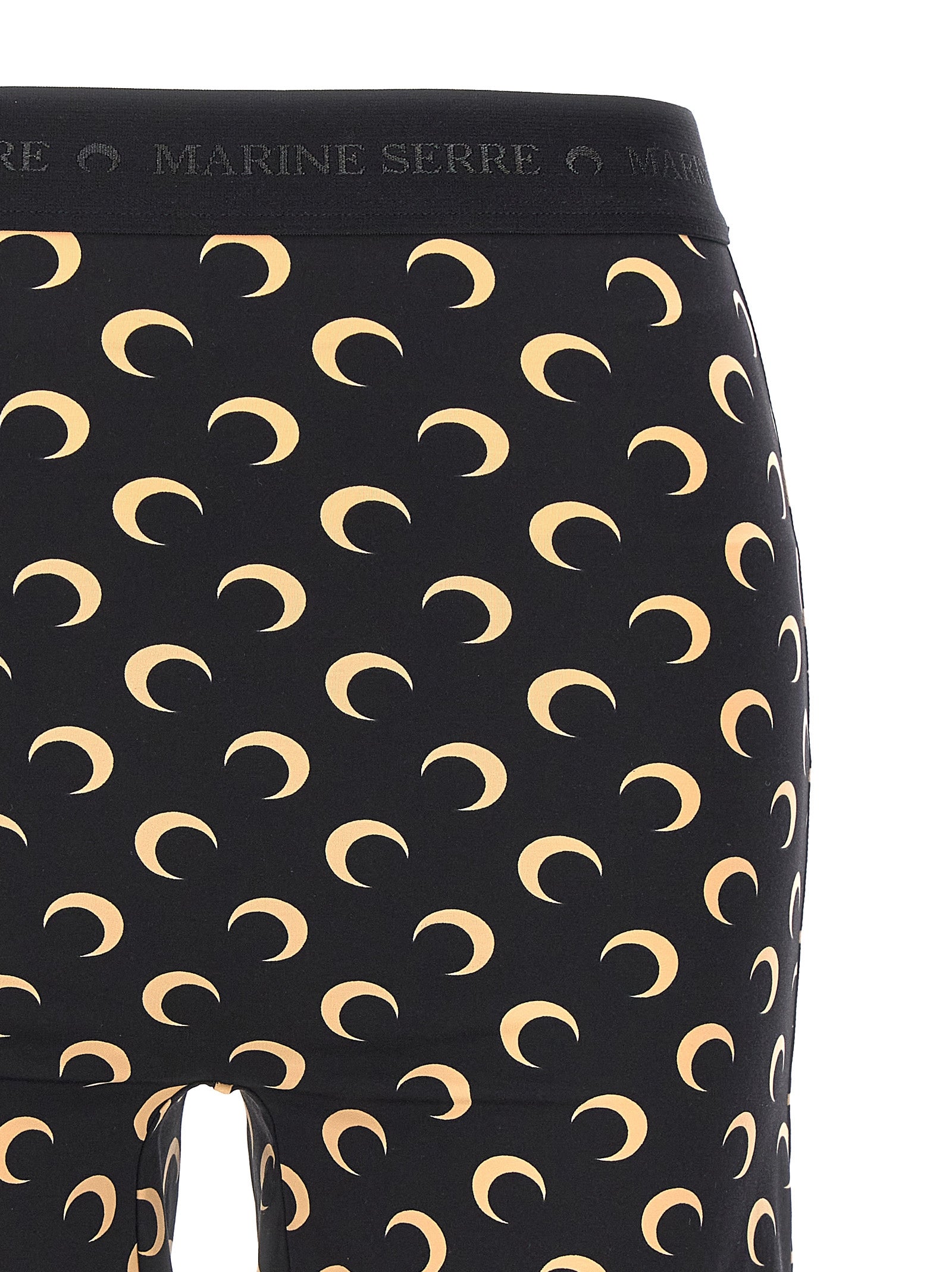 Marine Serre Black Polyamide Women's Leggings