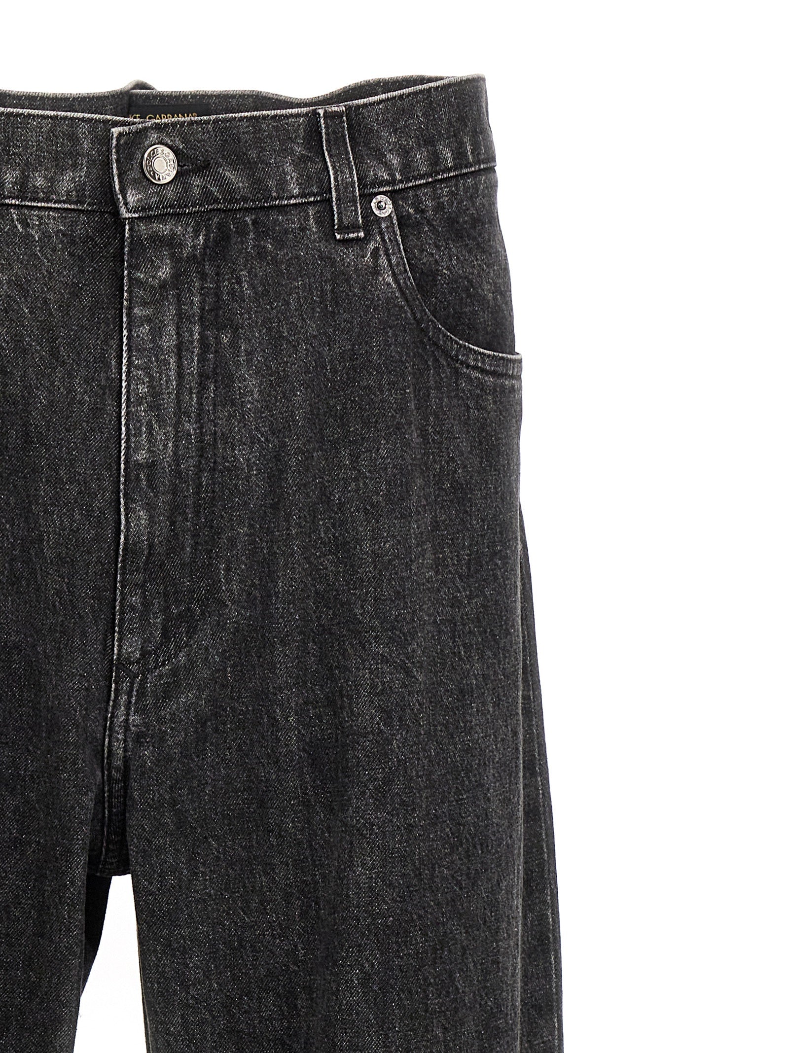 Dolce & Gabbana Black Cotton Relaxed Fit Men's Jeans