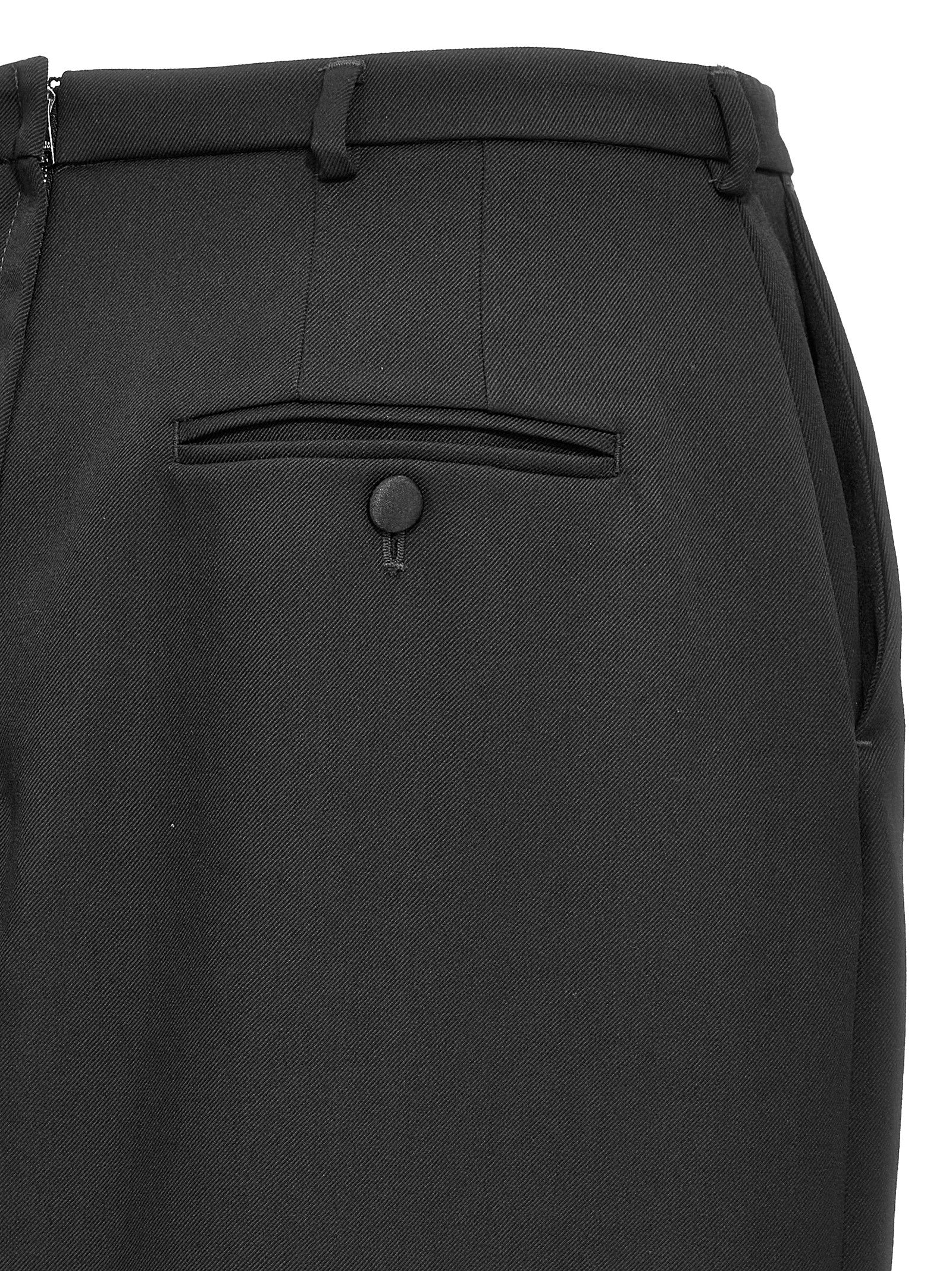 Dolce & Gabbana Black Virgin Wool Midi Women's Skirt