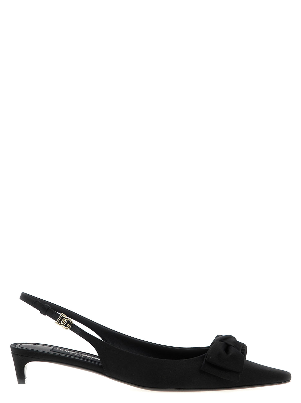 Dolce & Gabbana Black Viscose Mid Heel Women's Pumps