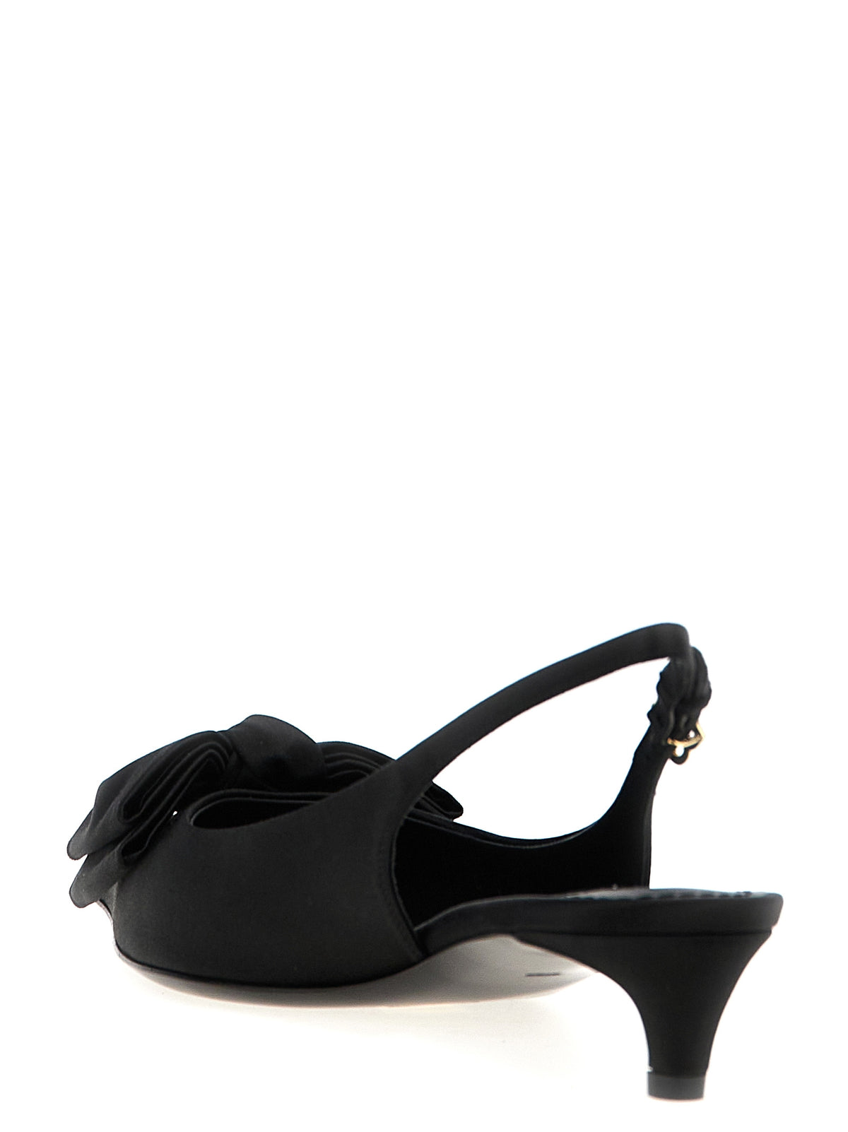 Dolce & Gabbana Black Viscose Mid Heel Women's Pumps