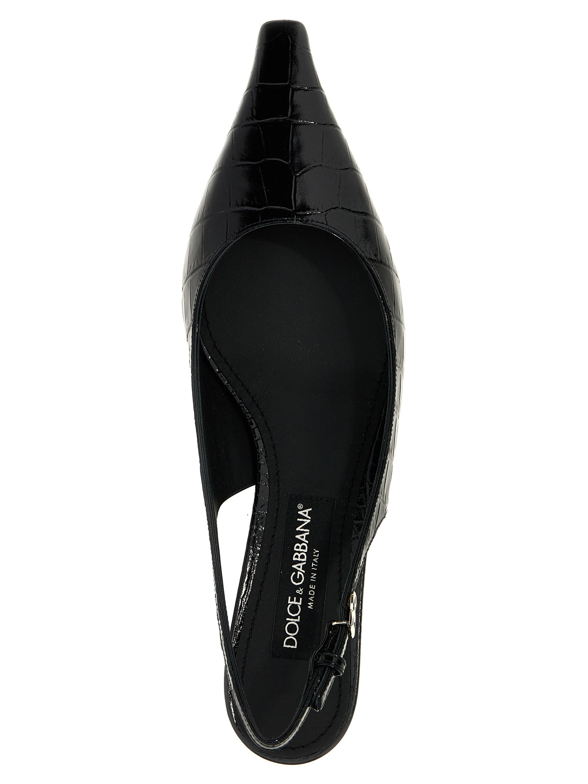 Dolce & Gabbana Black Calfskin Mid Heel Women's Pumps