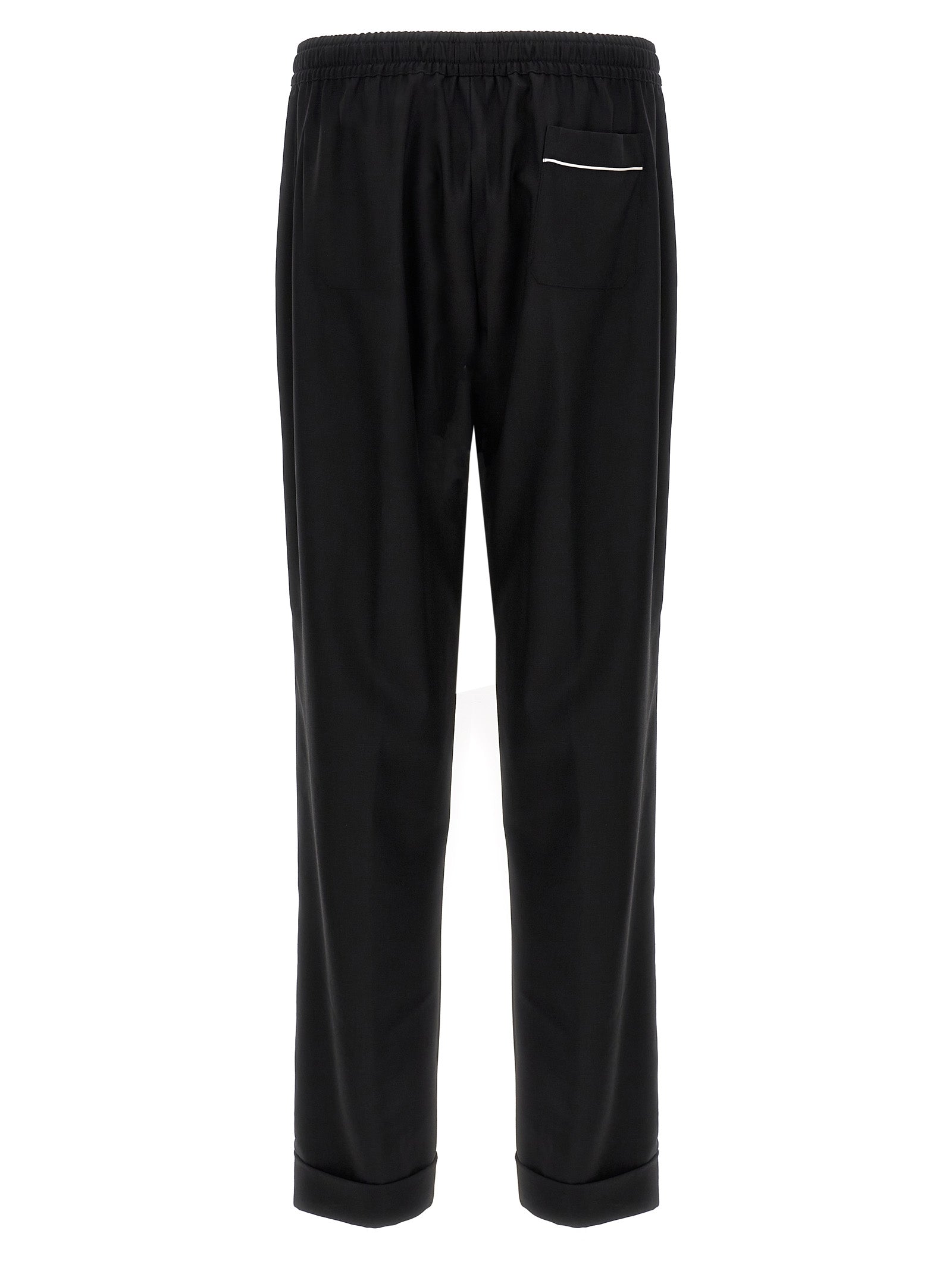 Dolce & Gabbana Black Virgin Wool Casual Men's Pants
