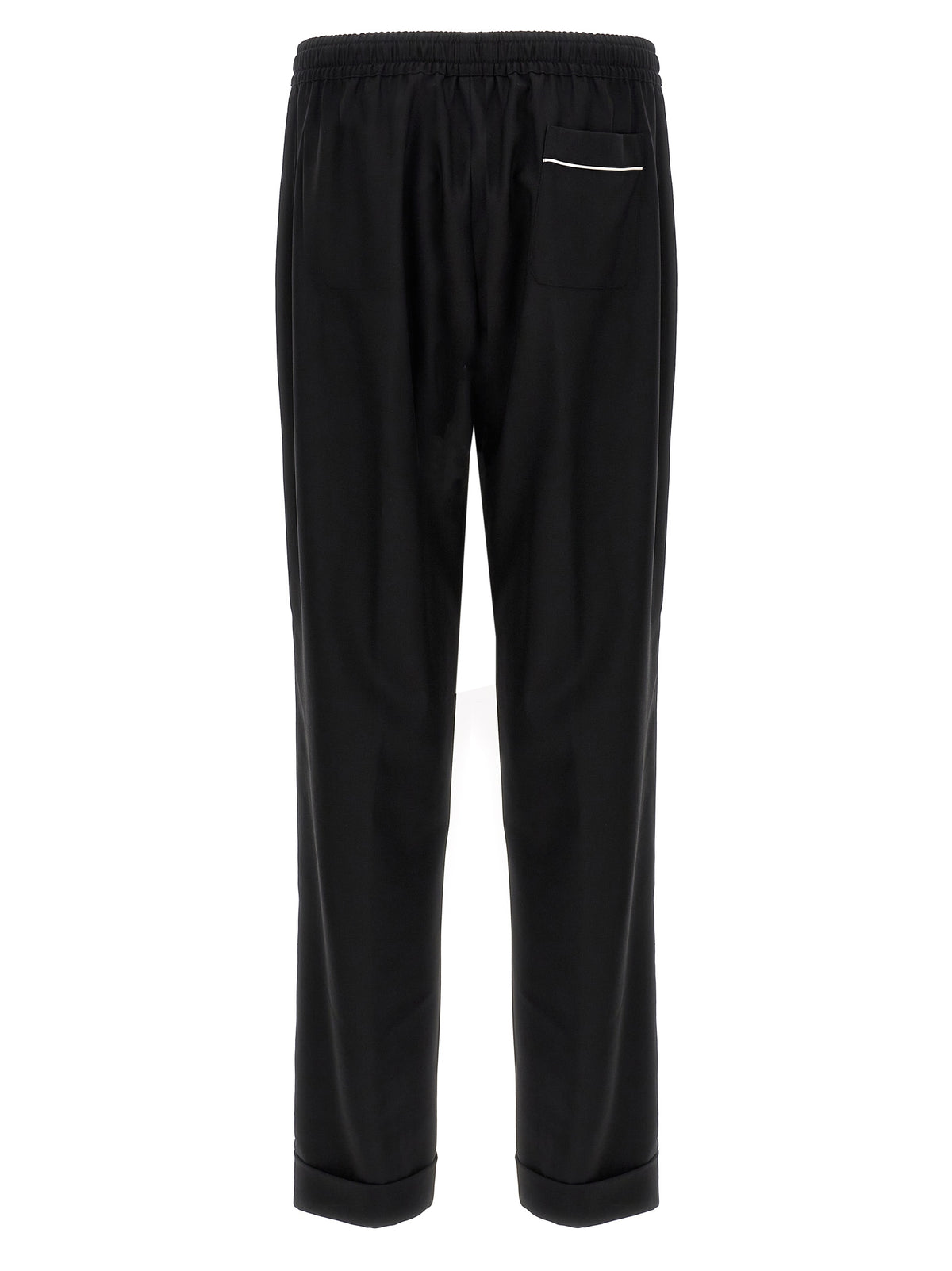 Dolce & Gabbana Black Virgin Wool Casual Men's Pants