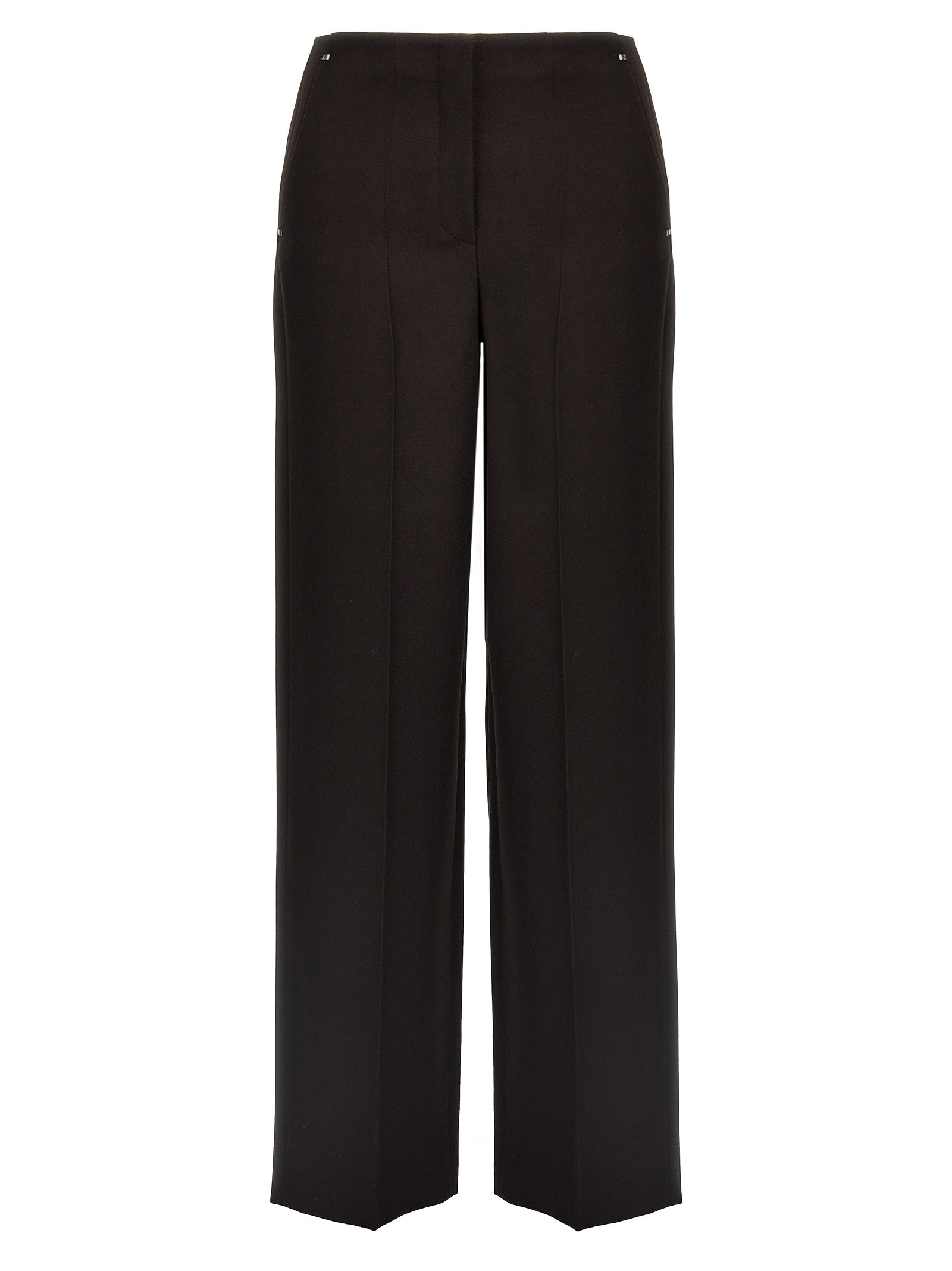 Fendi Purple Virgin Wool Dress Women's Pants