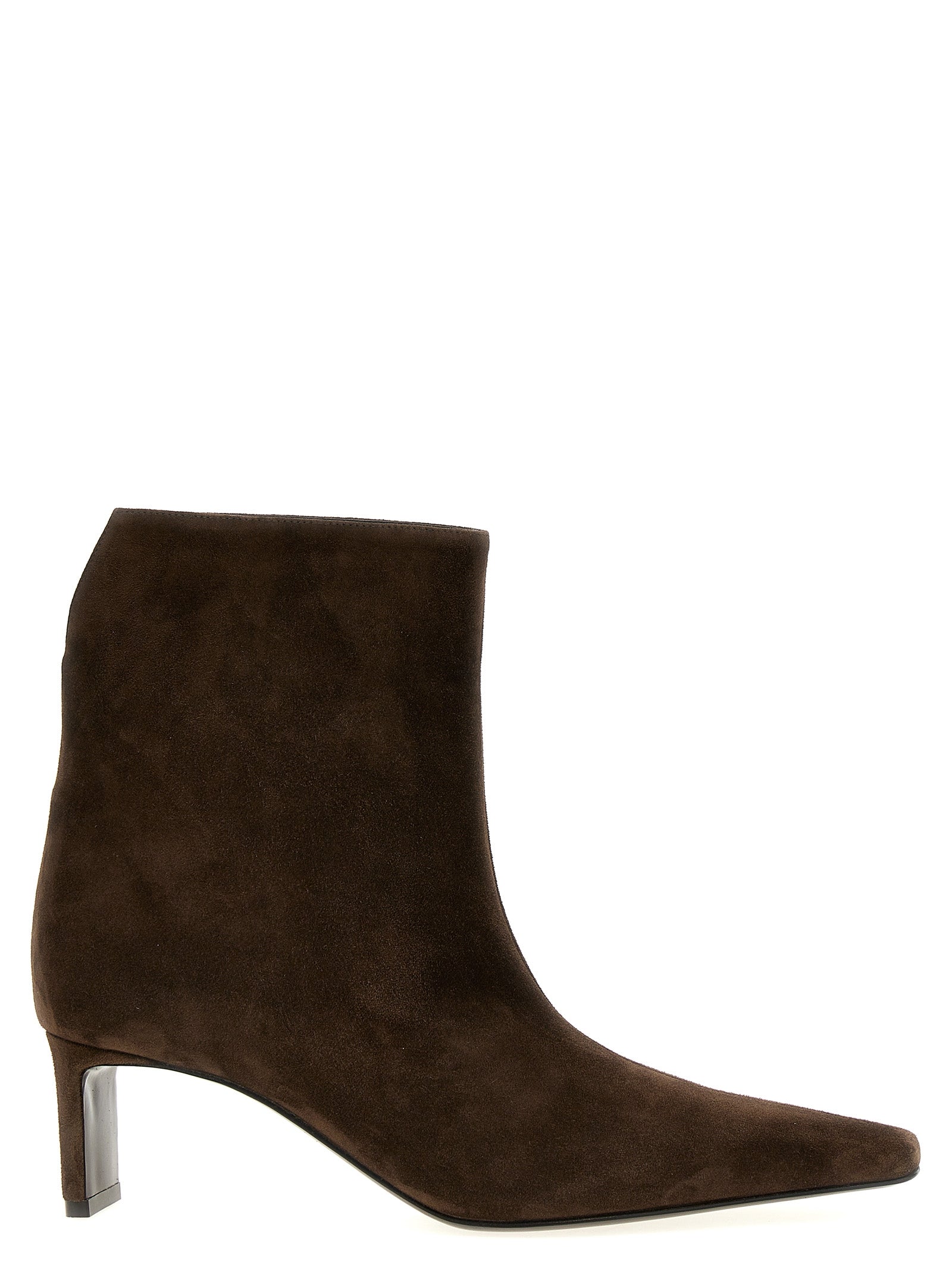 Khaite Brown Calfskin Ankle Women's Boots