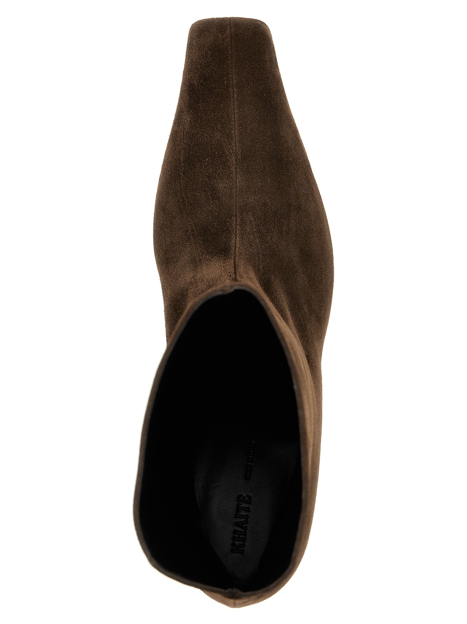 Khaite Brown Calfskin Ankle Women's Boots