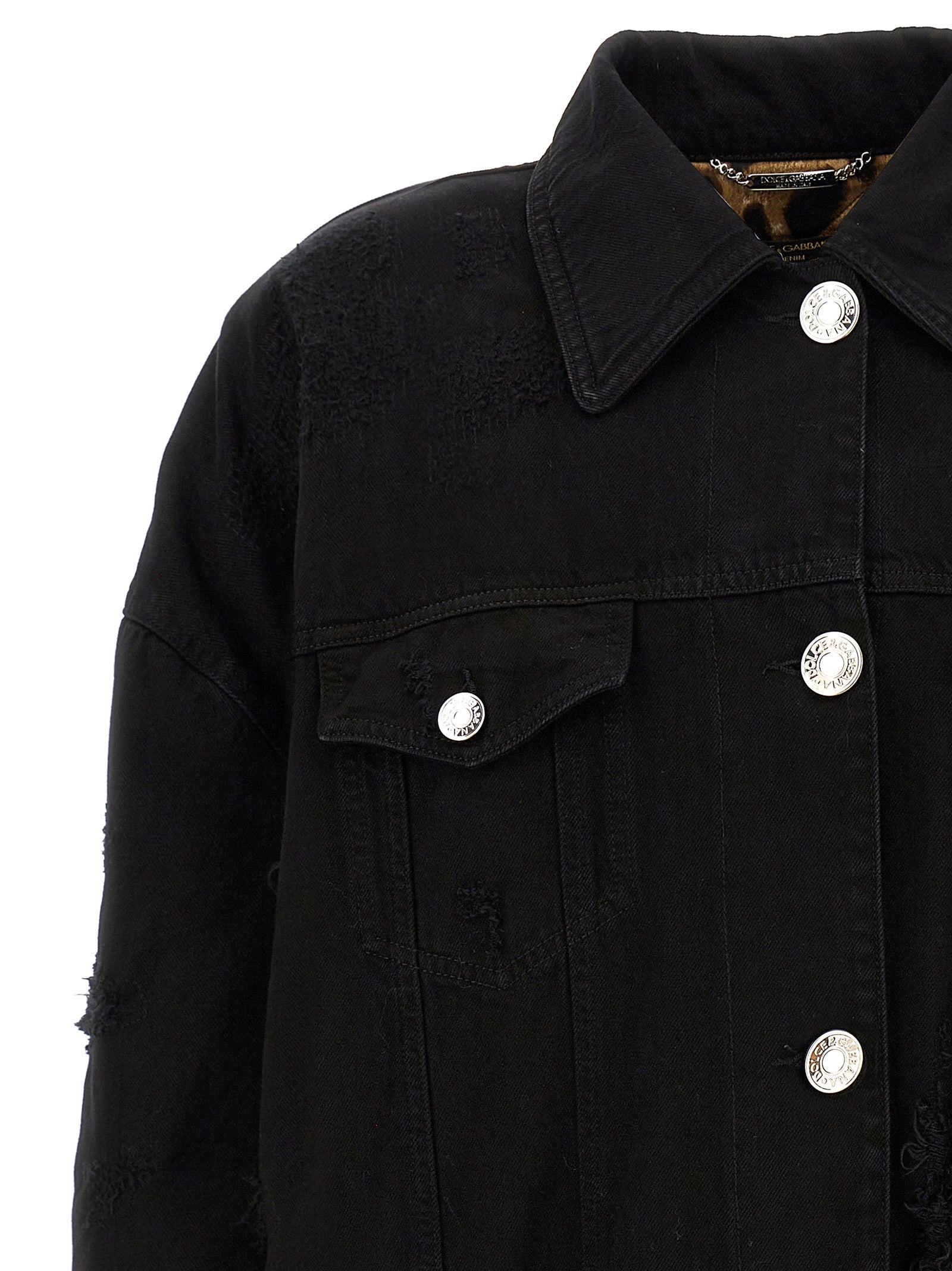 Dolce & Gabbana Black Cotton Denim Women's Jacket