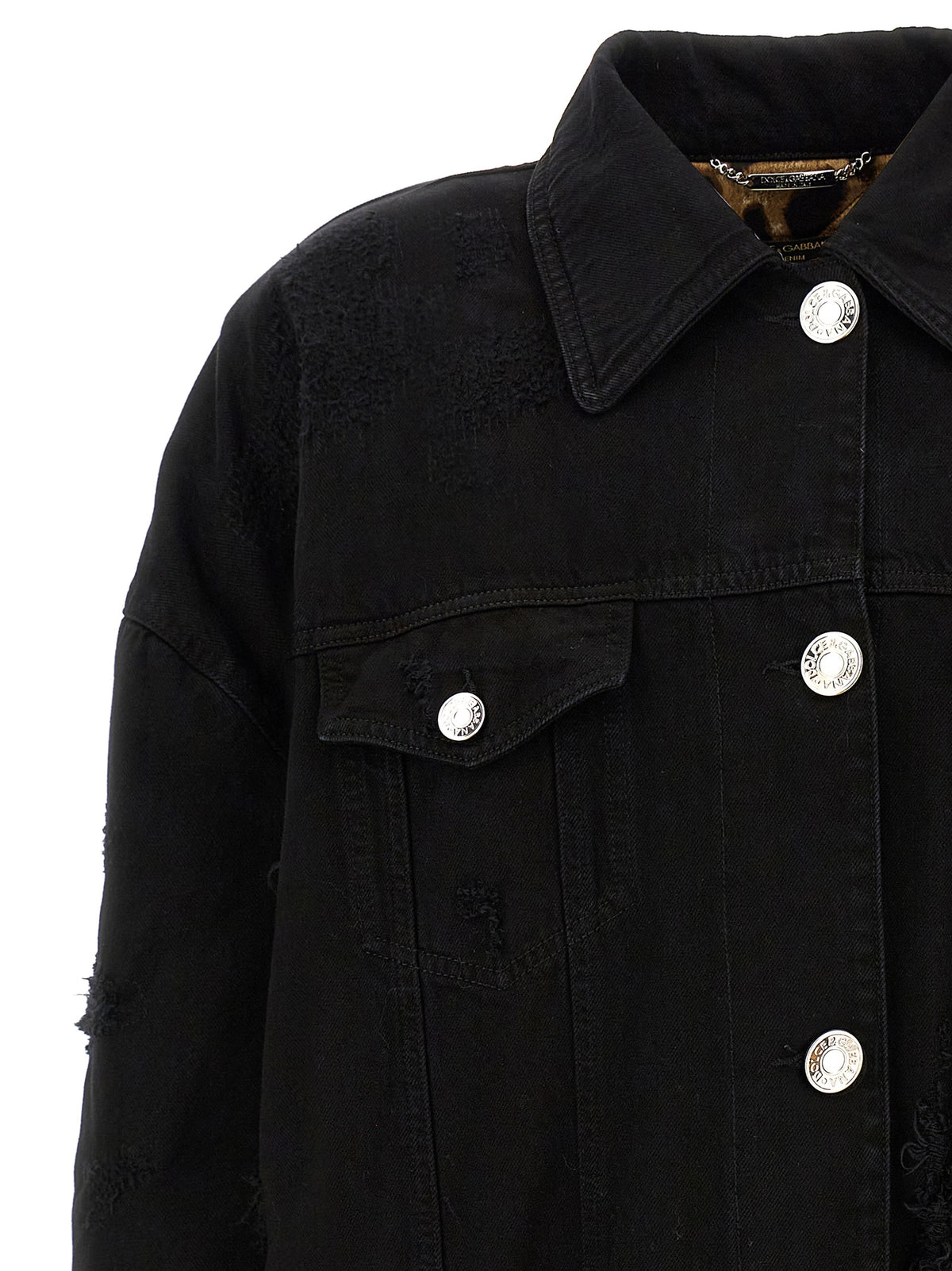 Dolce & Gabbana Black Cotton Denim Women's Jacket