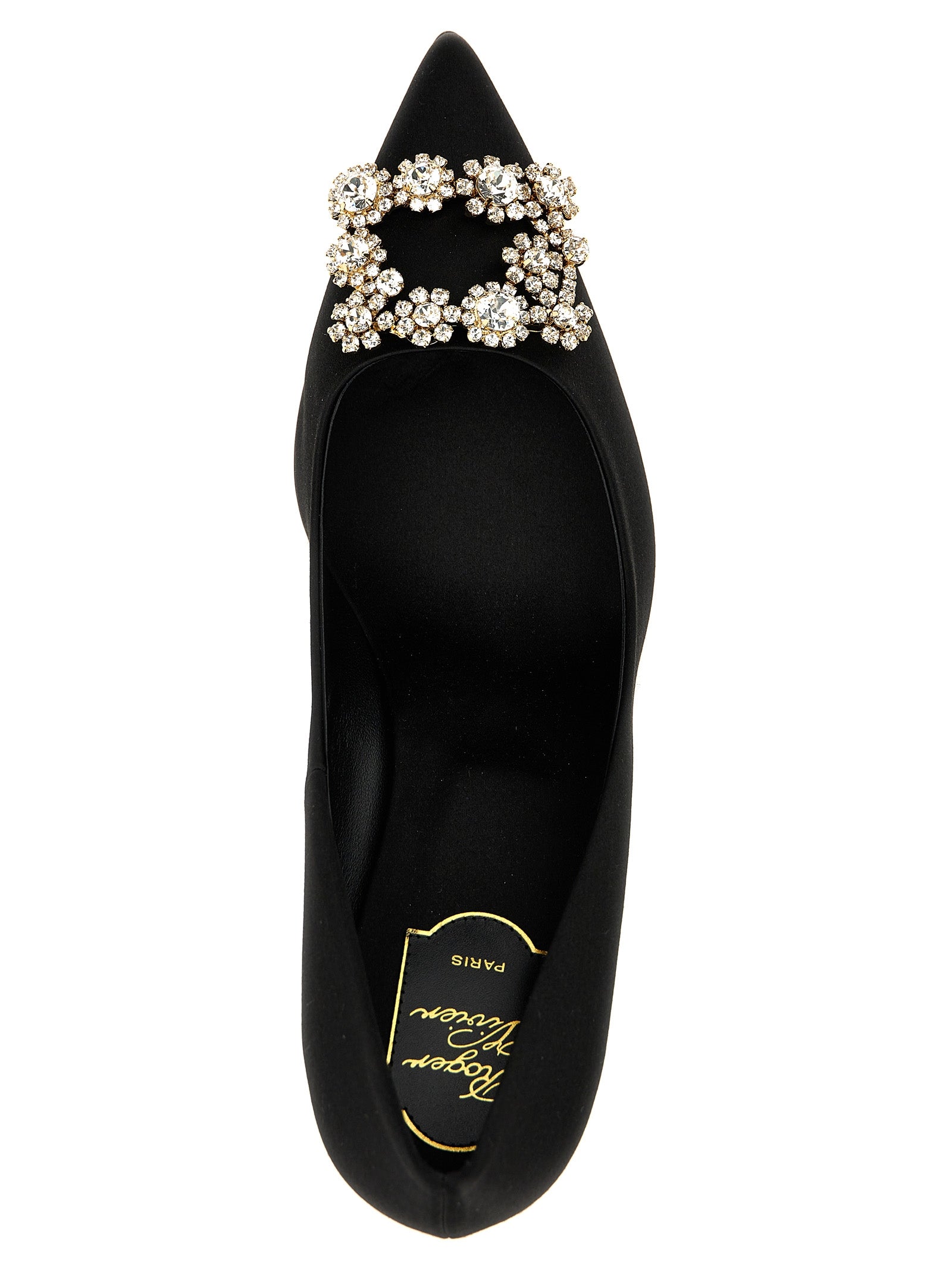 Roger Vivier Black Viscose Mid Heel Women's Pumps