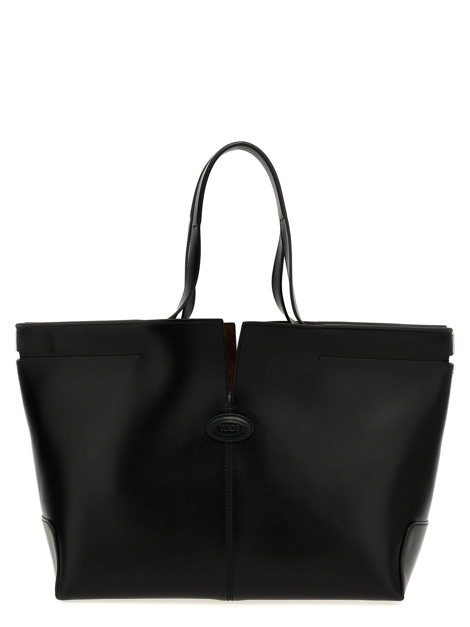 Tod's Black Calfskin Tote Women's Bag