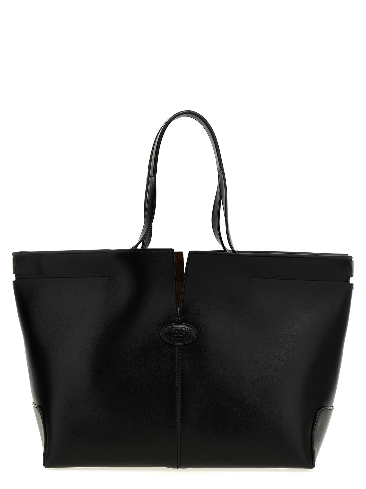 Tod's Black Calfskin Tote Women's Bag