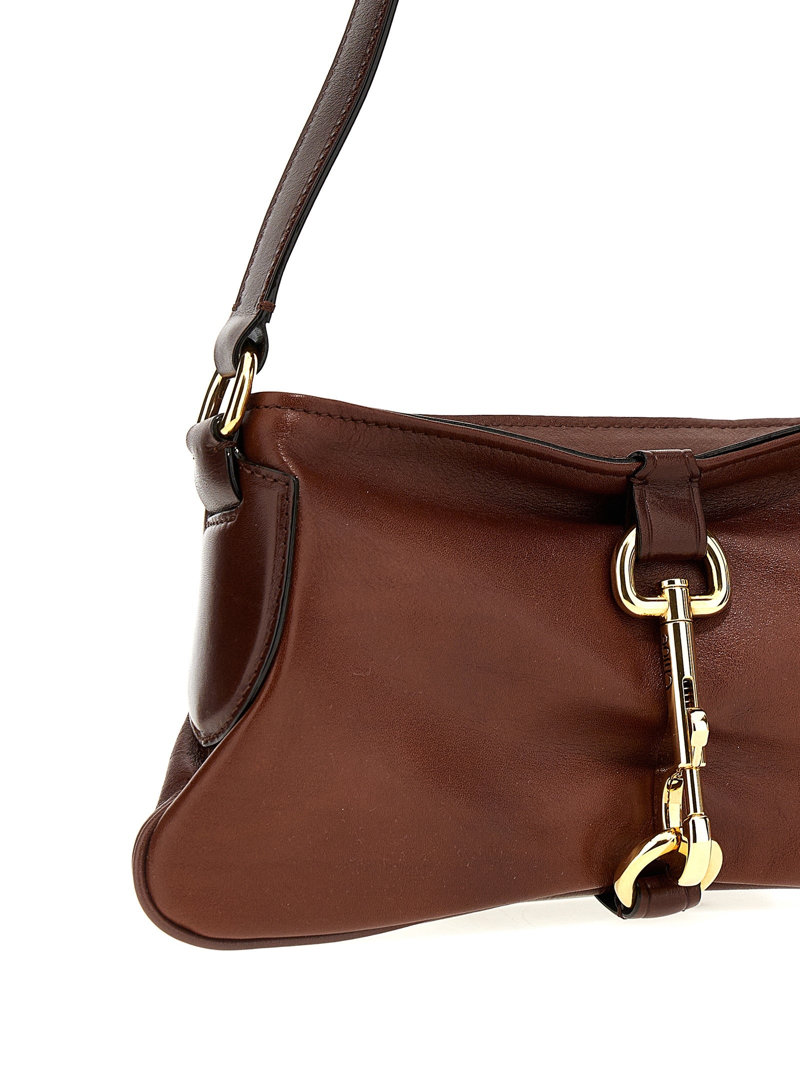 Chloé Brown Cotton Shoulder Women's Bag