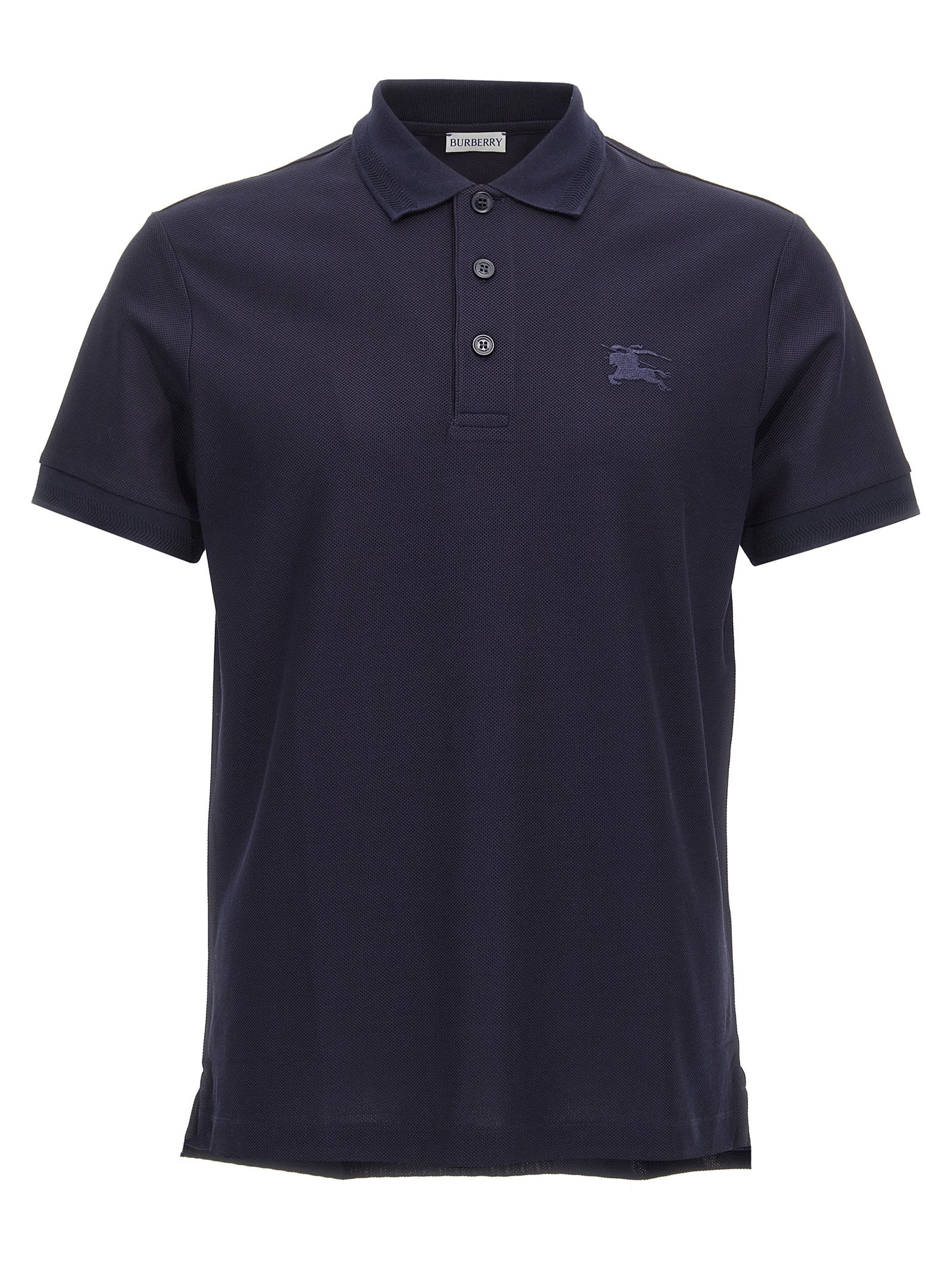 Burberry Blue Cotton Polo Men's Shirt