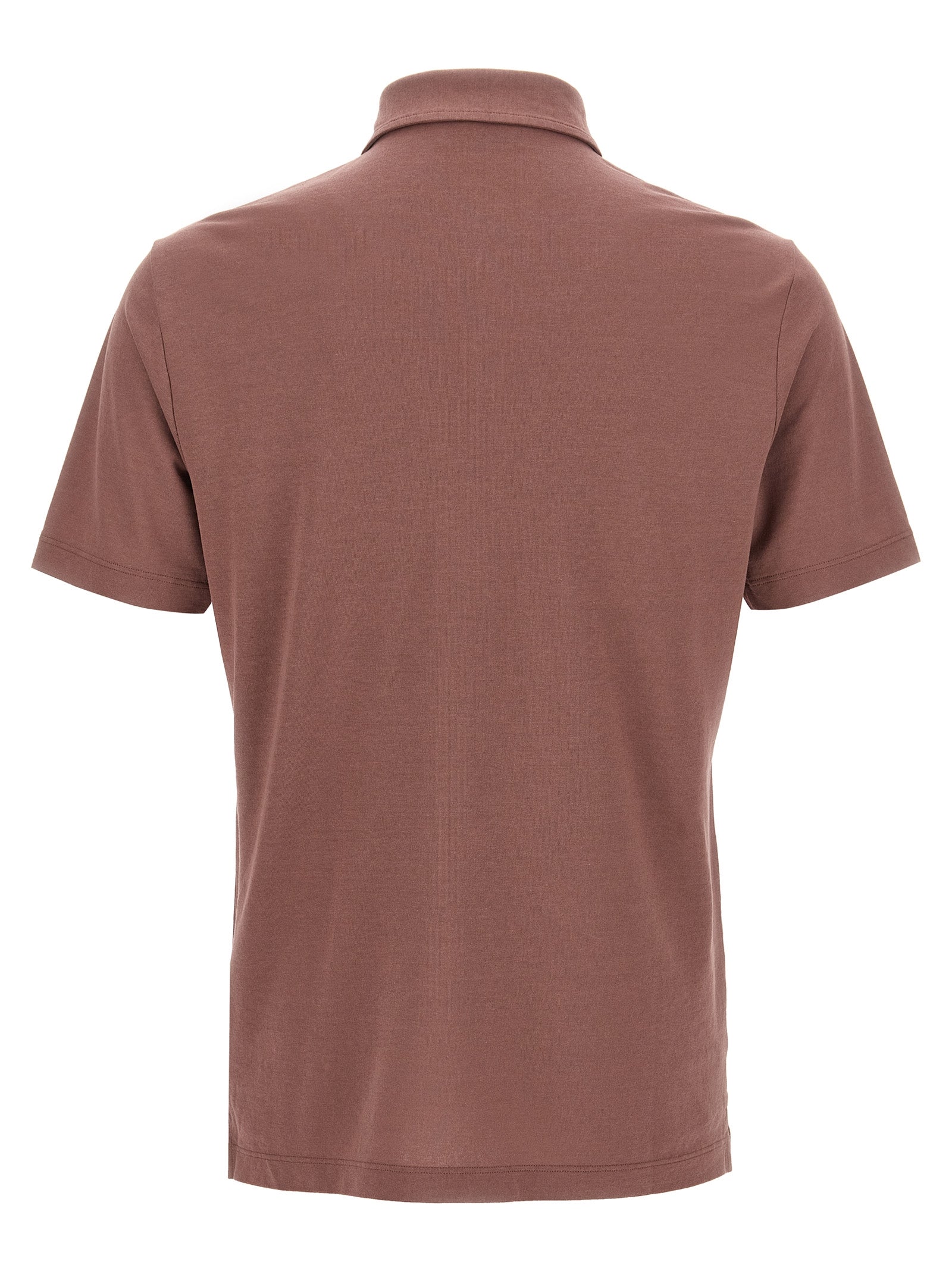ZANONE Brown Cotton Polo Men's Shirt