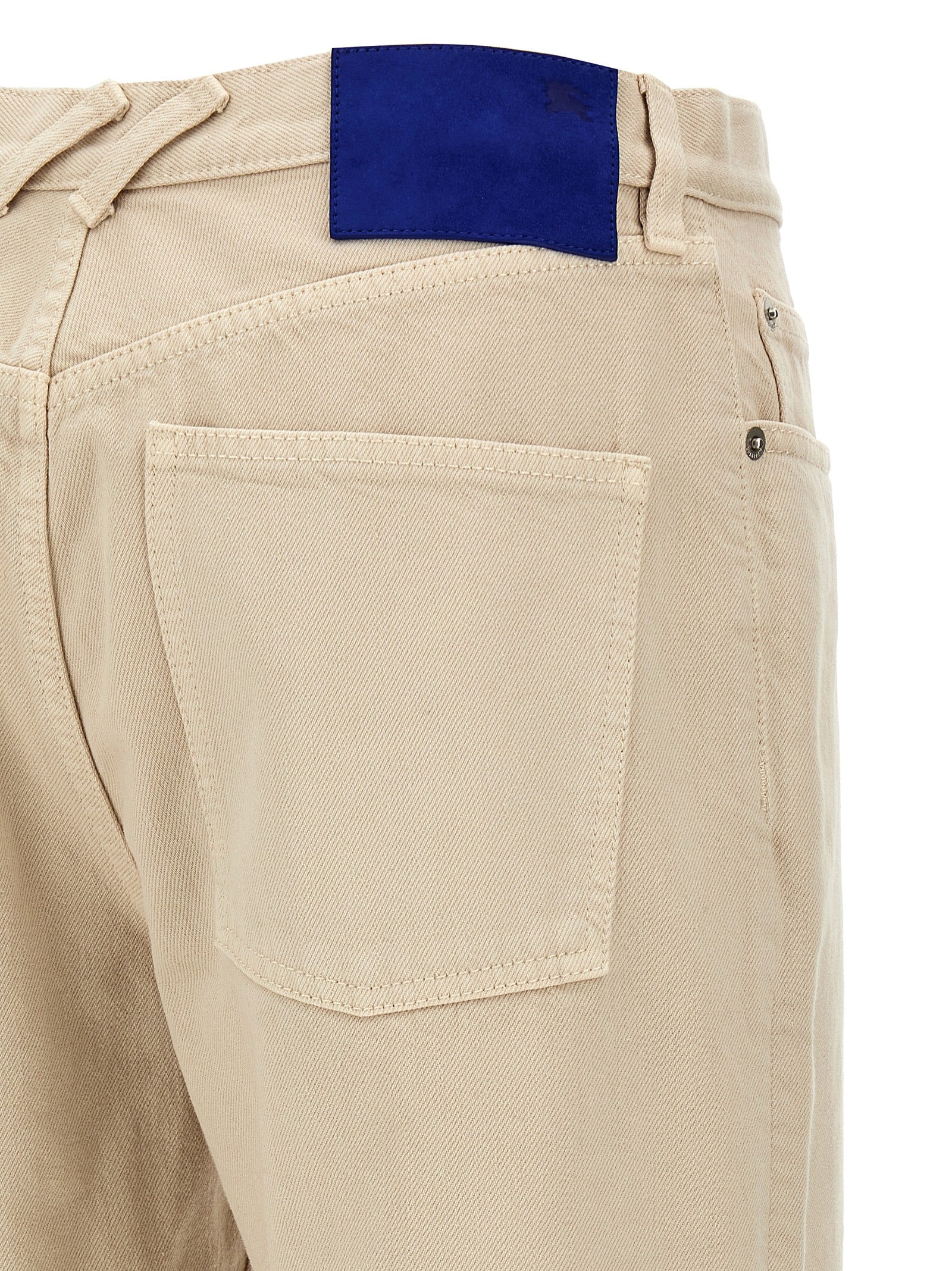 Burberry Beige Cotton Casual Women's Pants