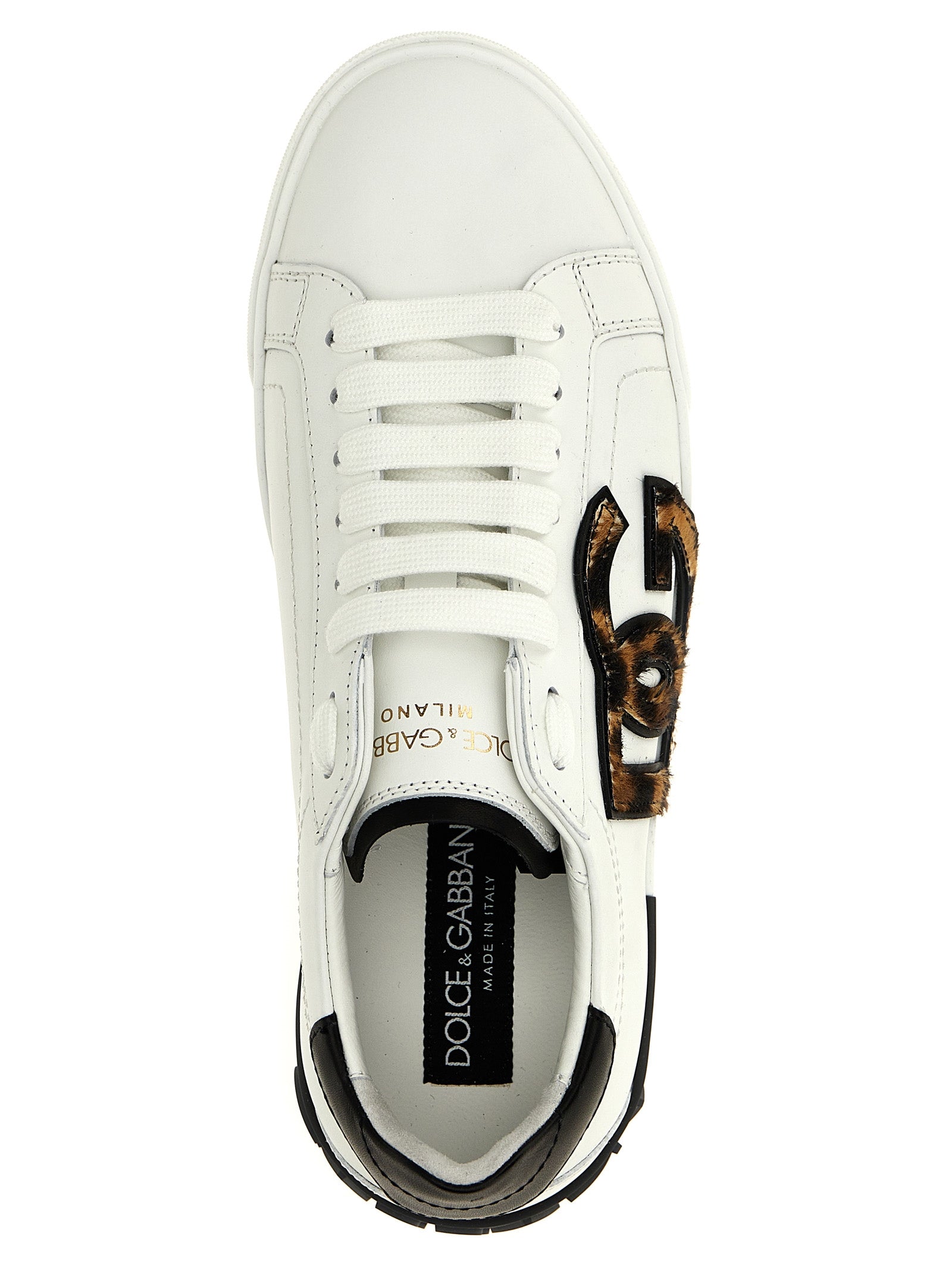 Dolce & Gabbana Multicolor Calfskin Low Top Women's Sneakers