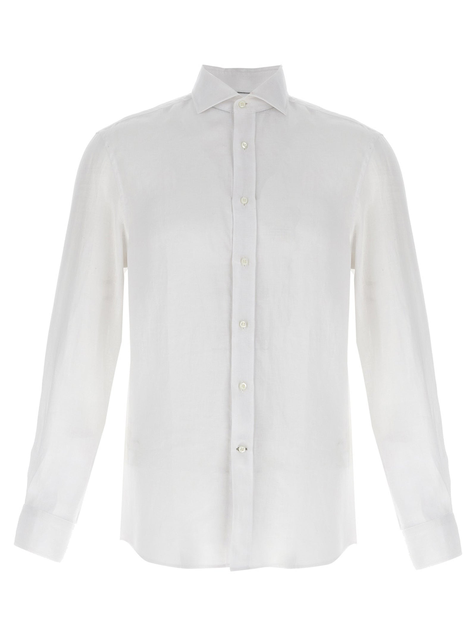 Brunello Cucinelli White Linen Men's Blouse