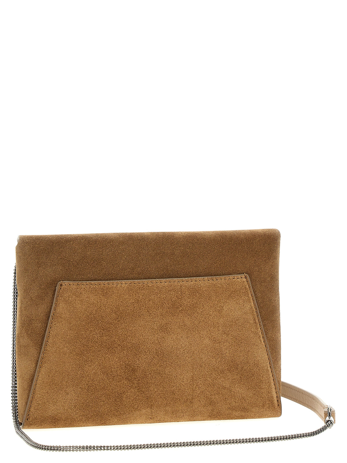 Brunello Cucinelli Brown Calfskin Clutch Women's Bag