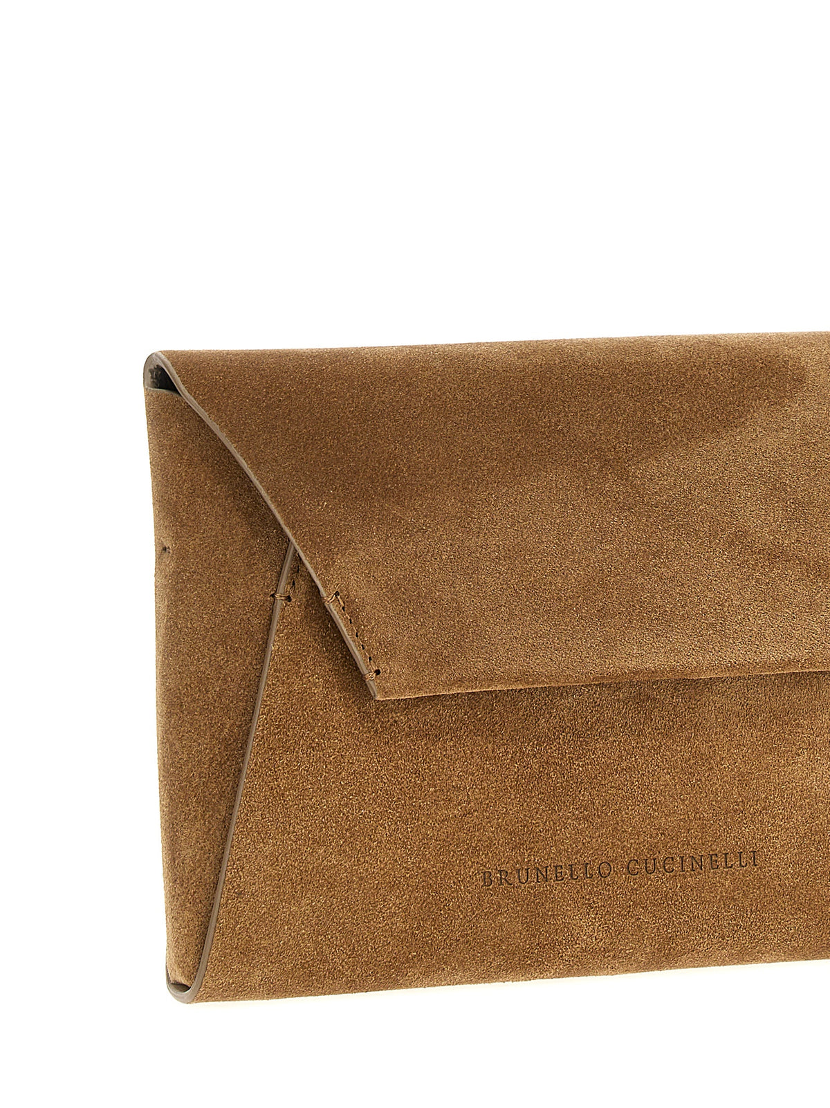 Brunello Cucinelli Brown Calfskin Clutch Women's Bag