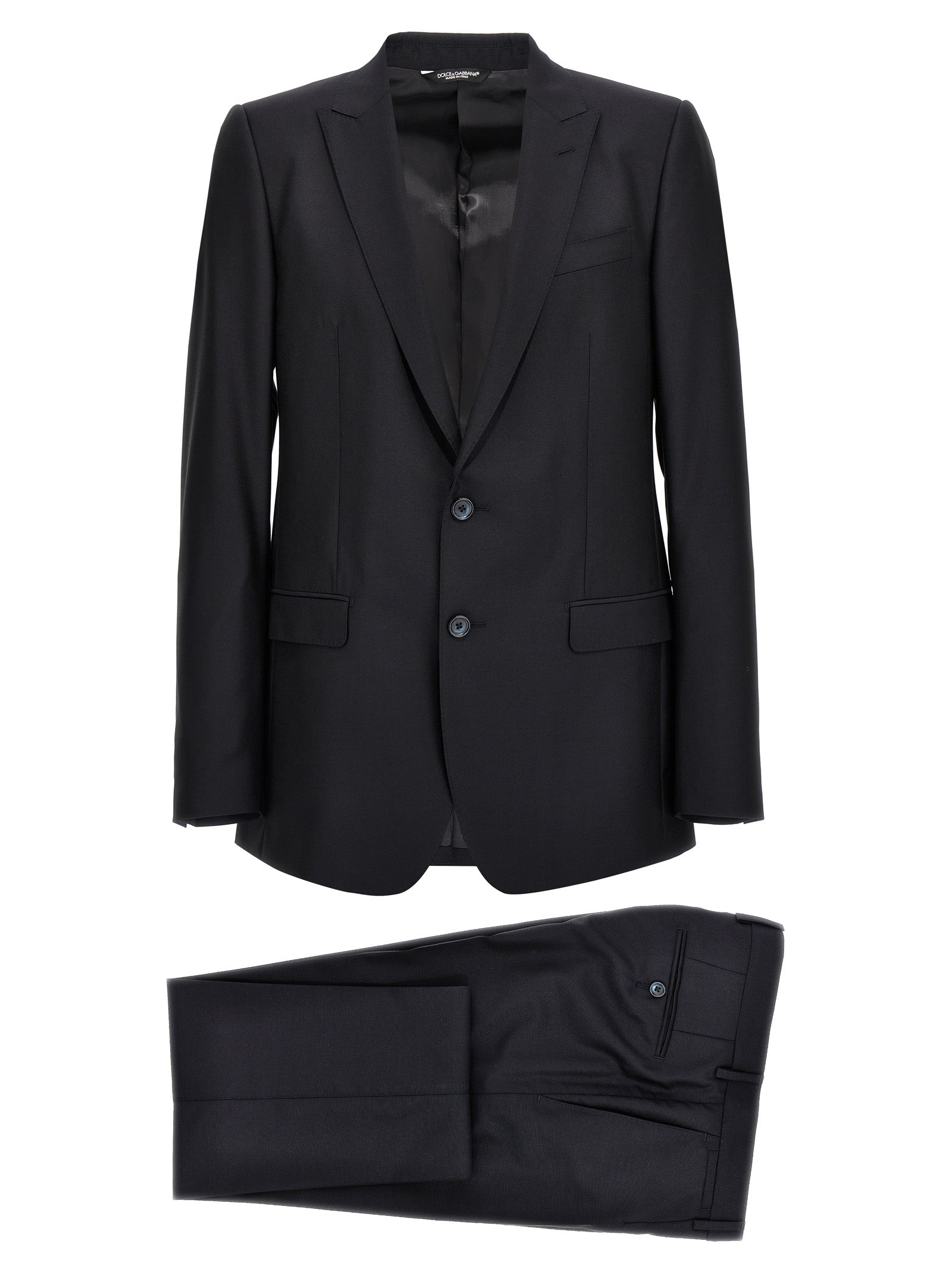 Dolce & Gabbana Blue Virgin Wool Two-Piece Men's Suit