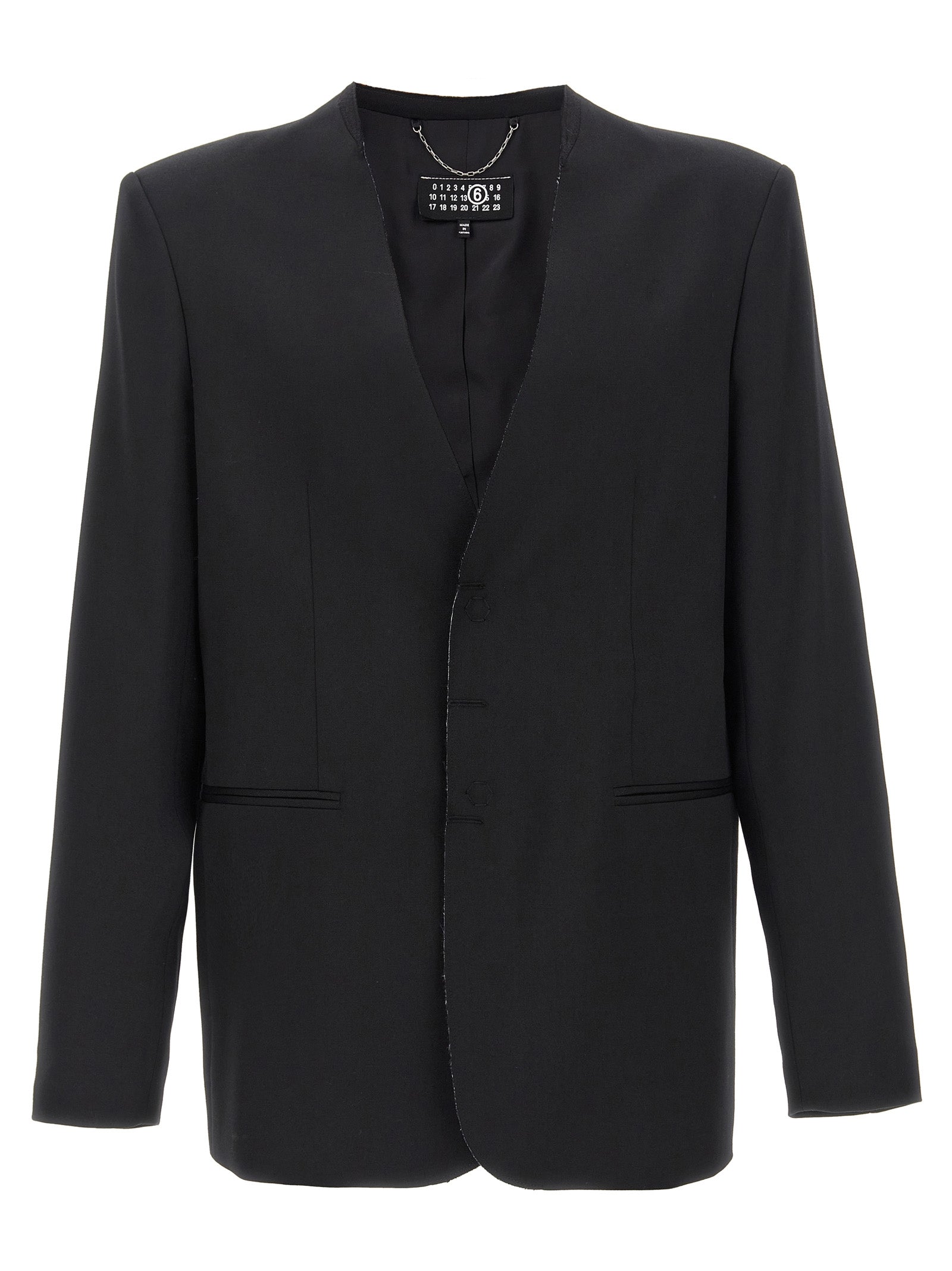MM6 Maison Margiela Black Polyester Men's Blazer