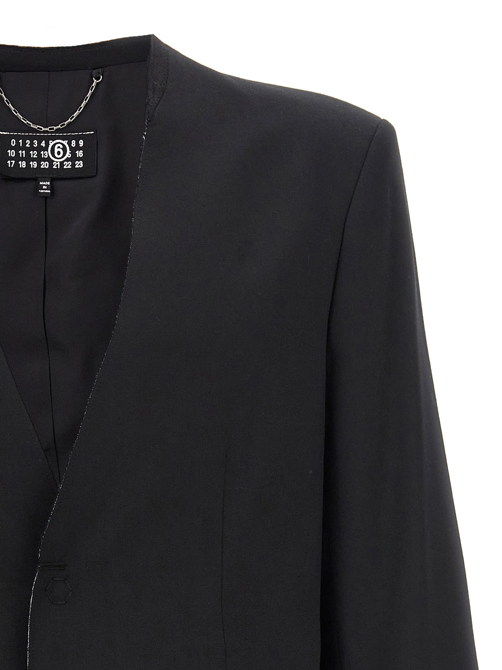 MM6 Maison Margiela Black Polyester Men's Blazer