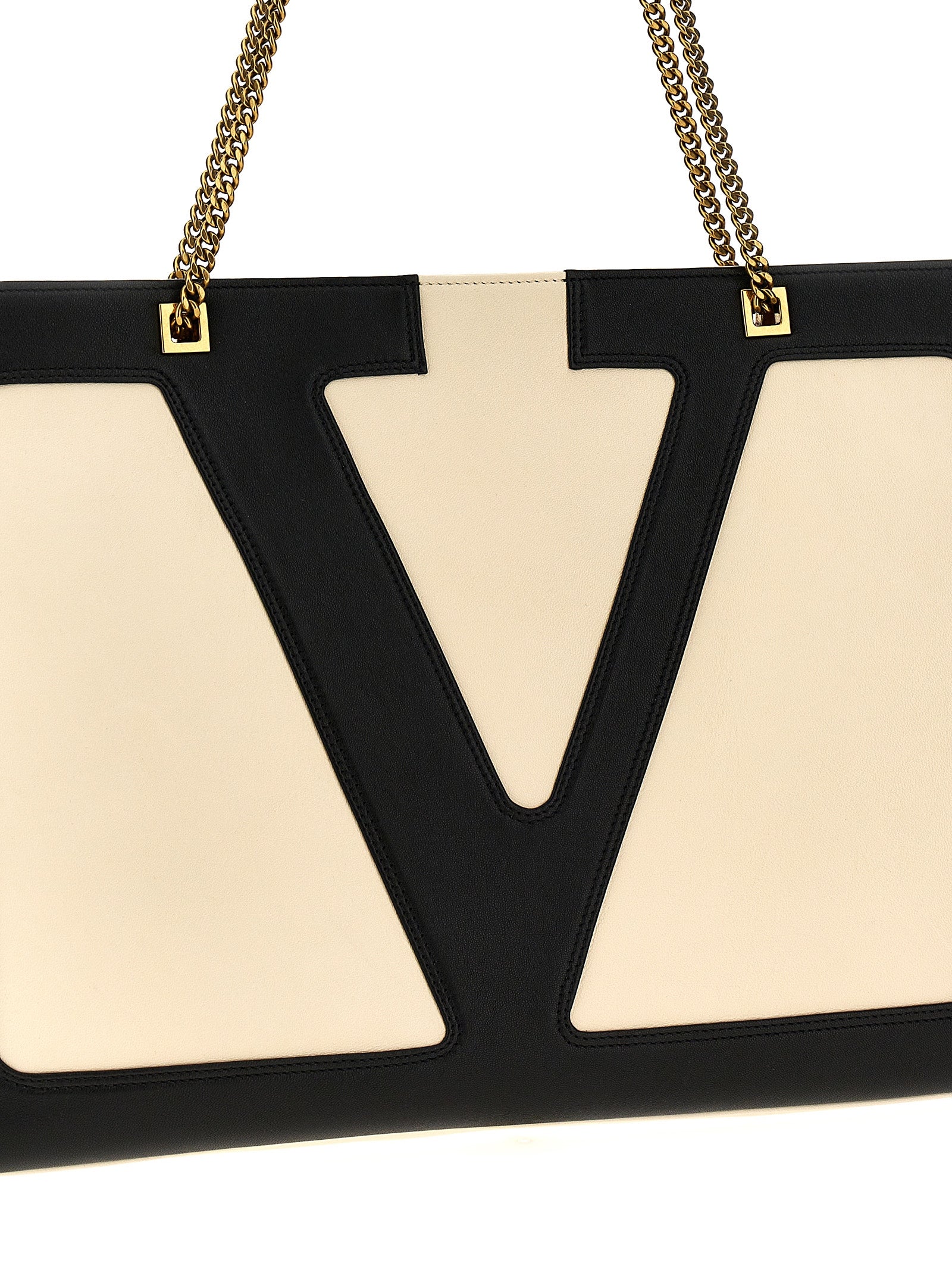 Valentino Garavani Bicolor Lamb Leather Tote Women's Bag
