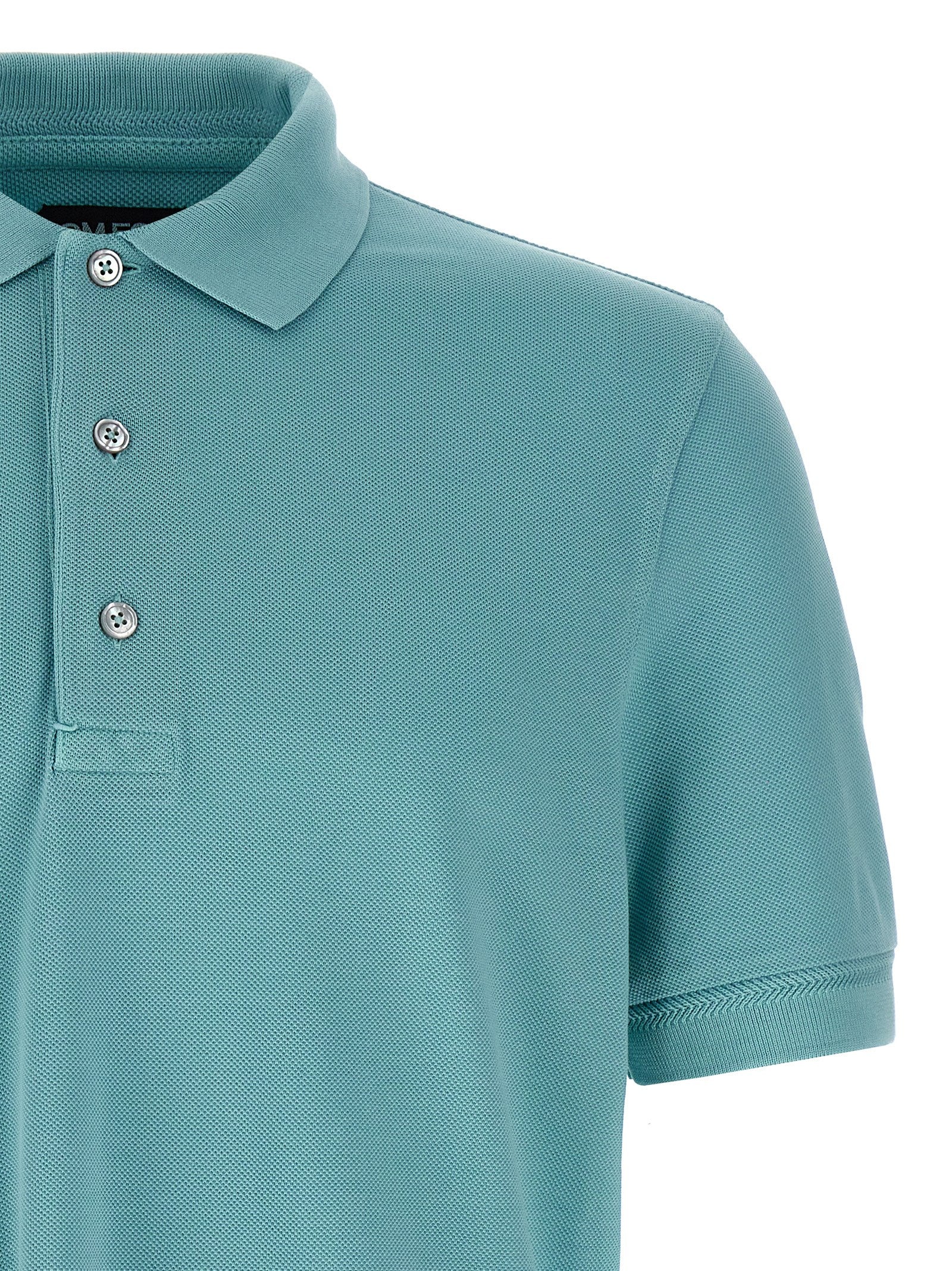 Tom Ford Blue Cotton Polo Men's Shirt