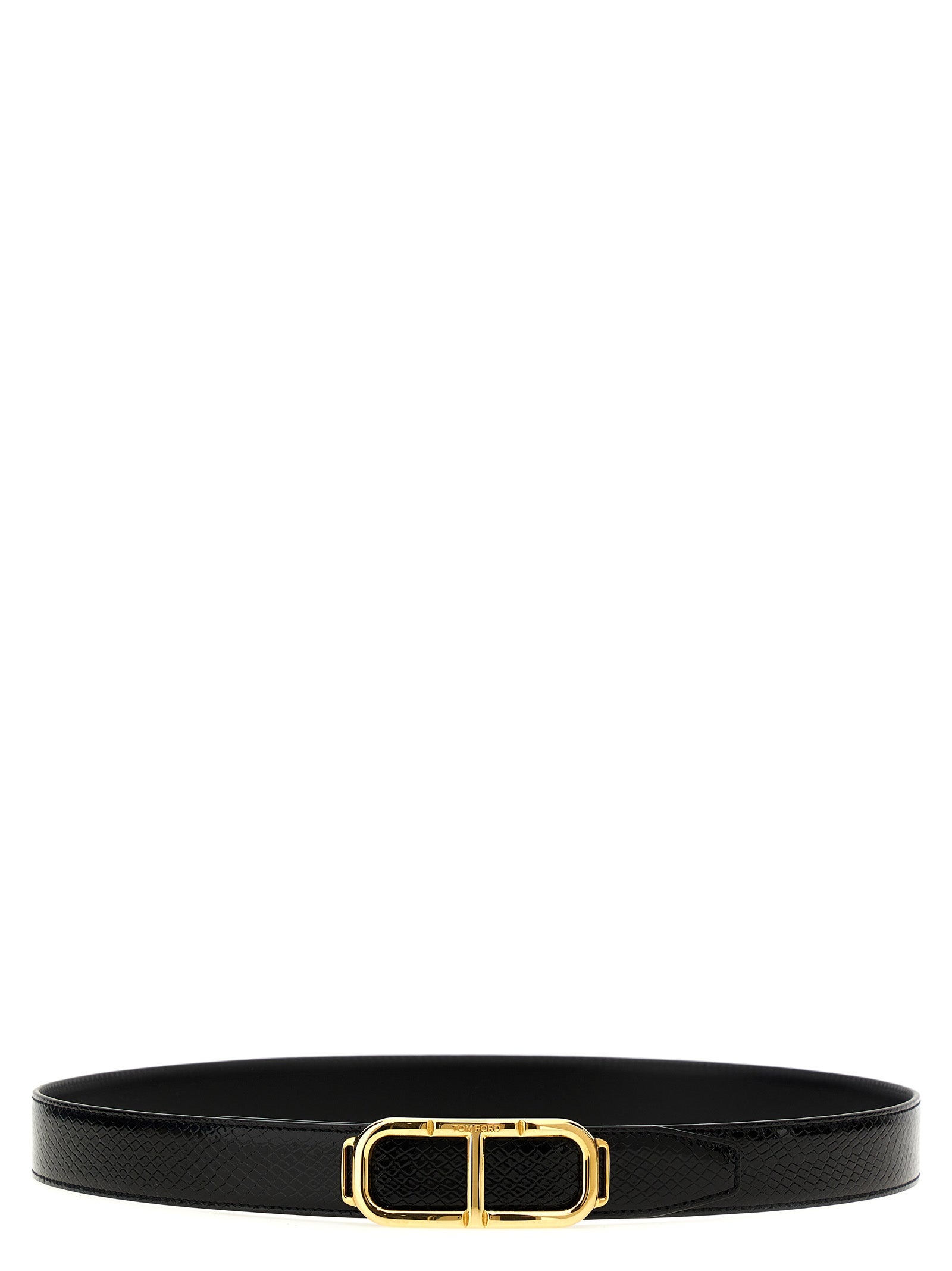 Tom Ford Black Leather Regular Men's Belt