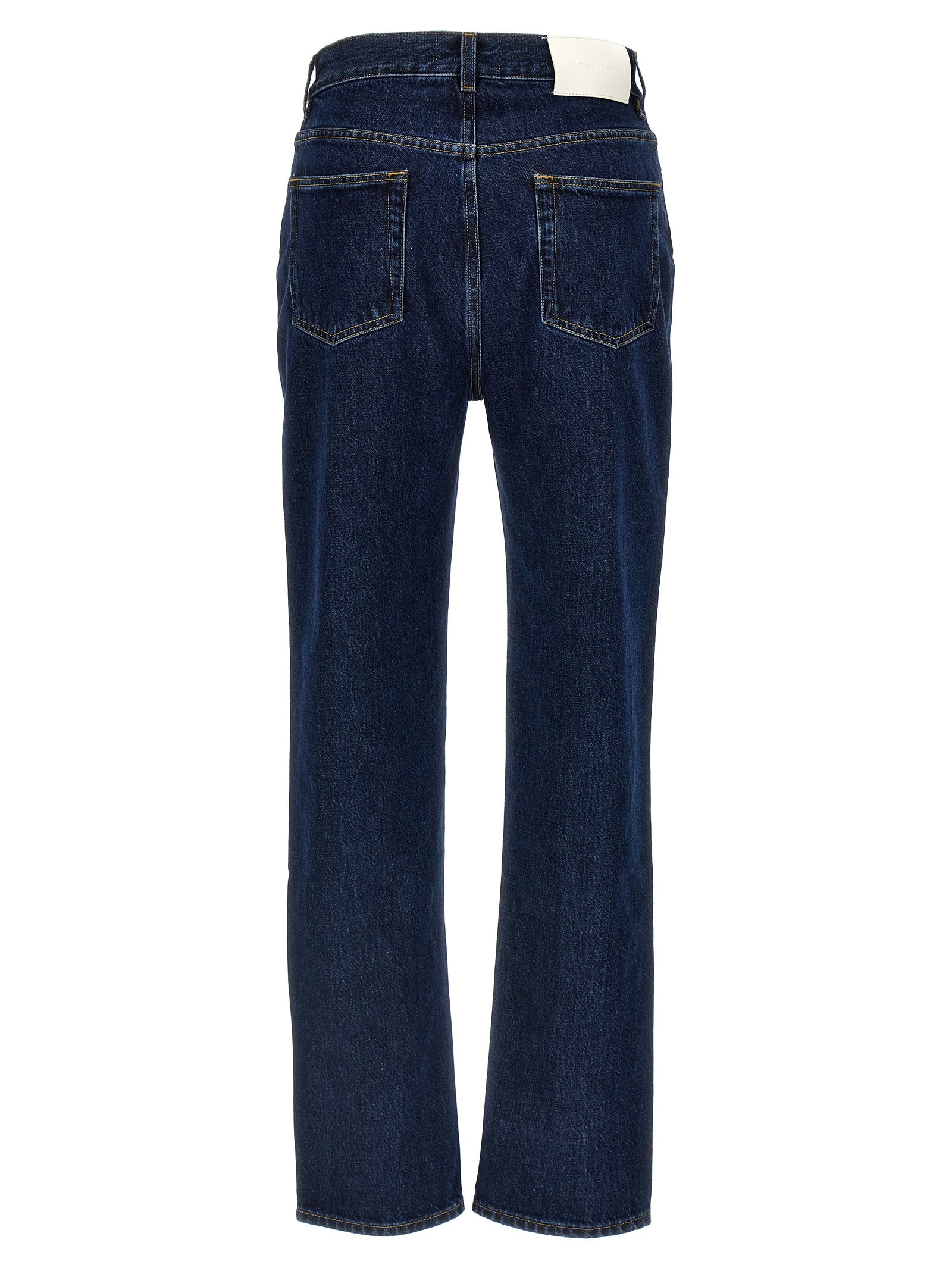 Loulou De Saison Blue Organic Cotton Straight-Leg Women's Jeans
