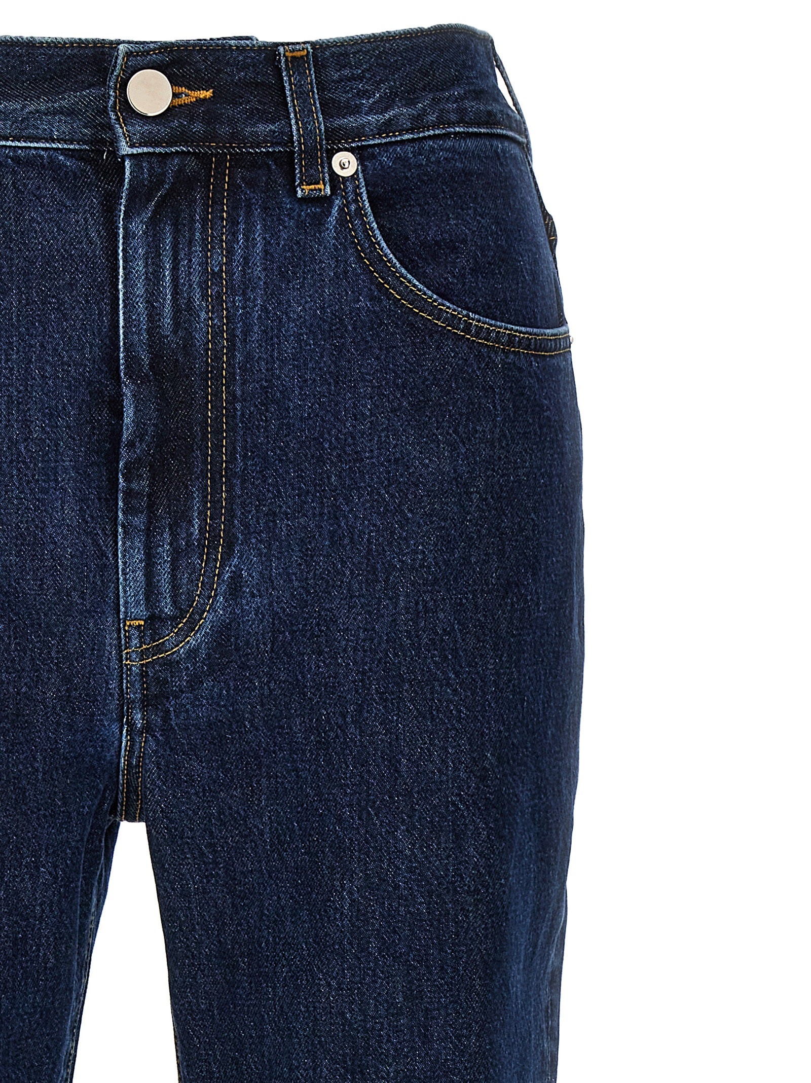 Loulou De Saison Blue Organic Cotton Straight-Leg Women's Jeans
