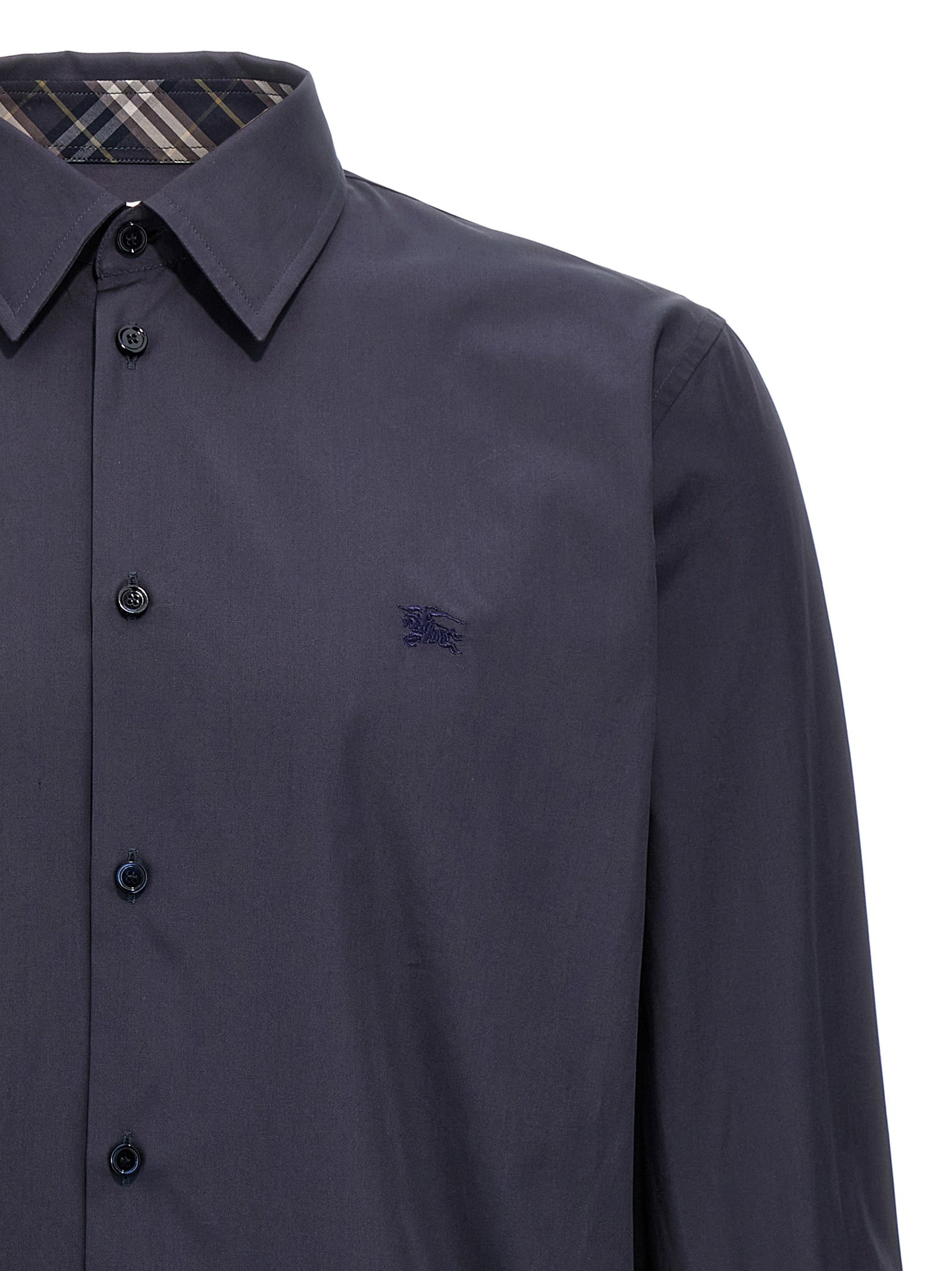 Burberry Blue Cotton Men's Blouse