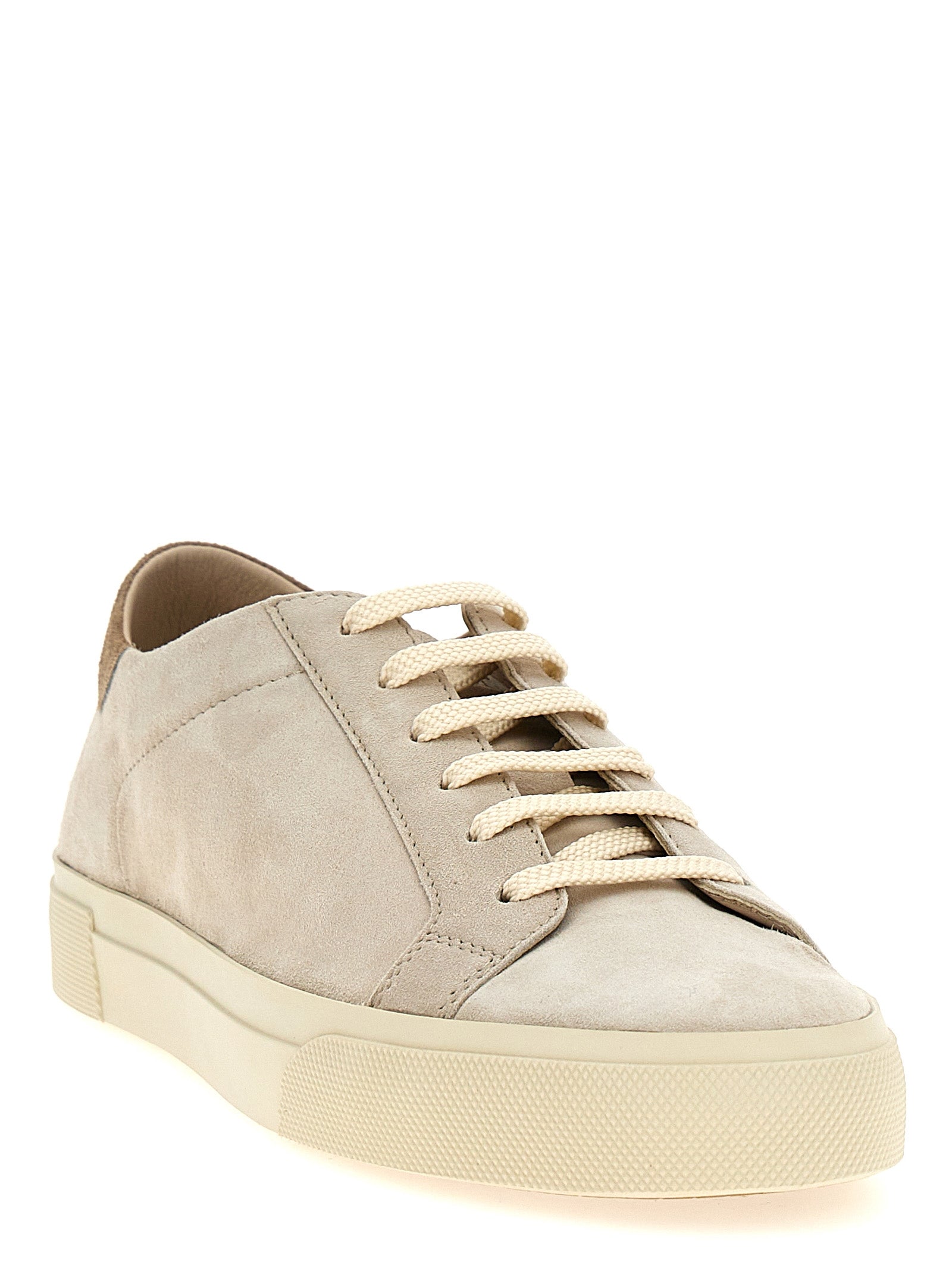 Brunello Cucinelli Beige Calfskin Low Top Men's Sneakers