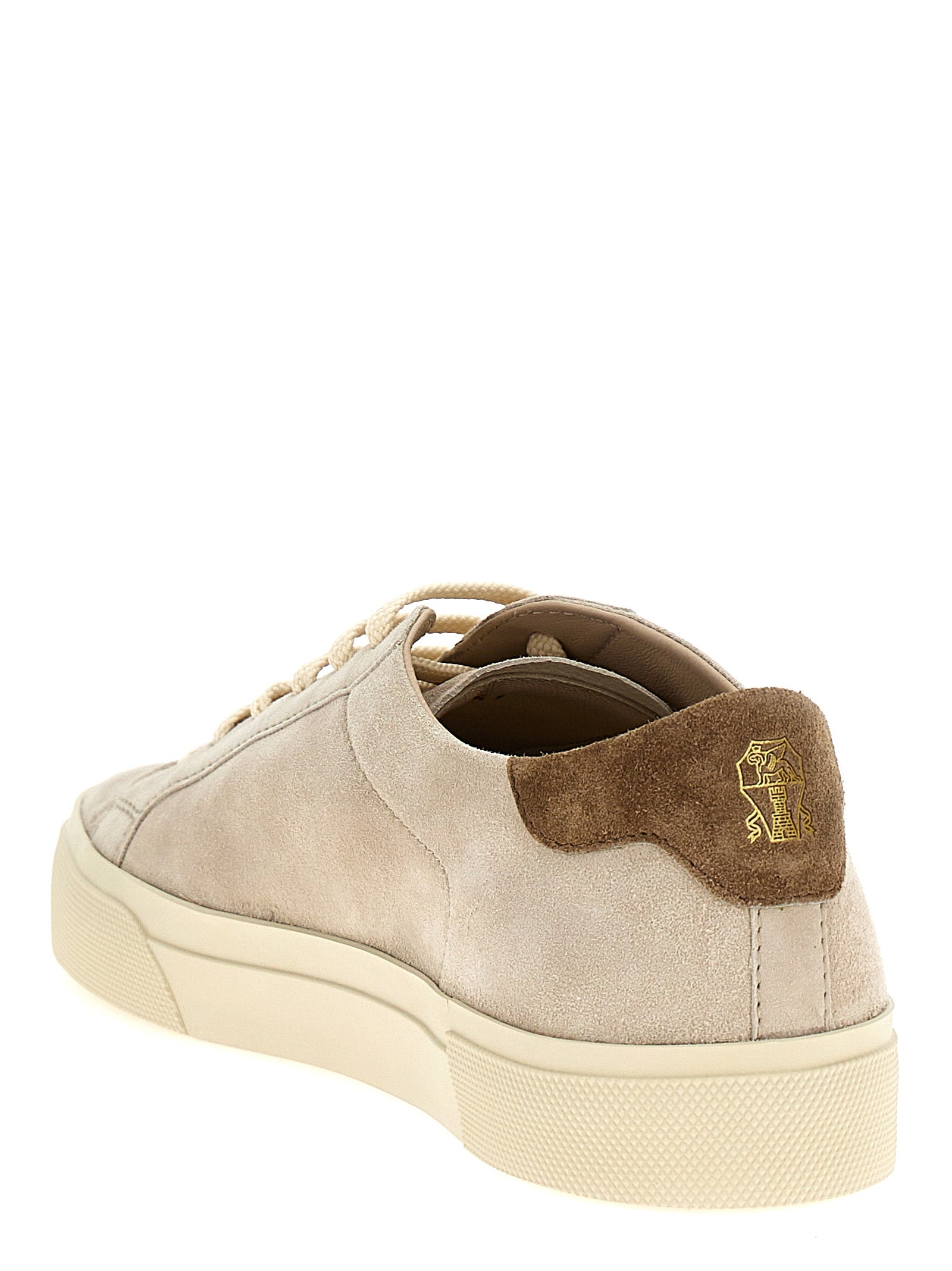 Brunello Cucinelli Beige Calfskin Low Top Men's Sneakers