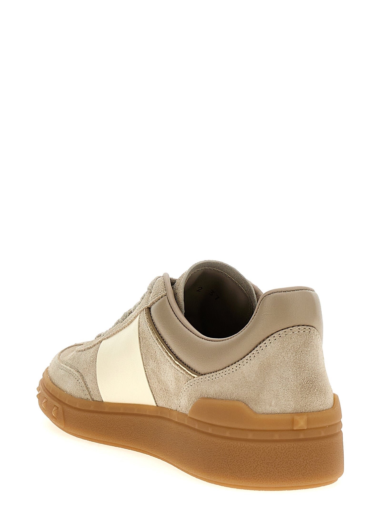 Valentino Garavani Beige Calfskin Low Top Women's Sneakers
