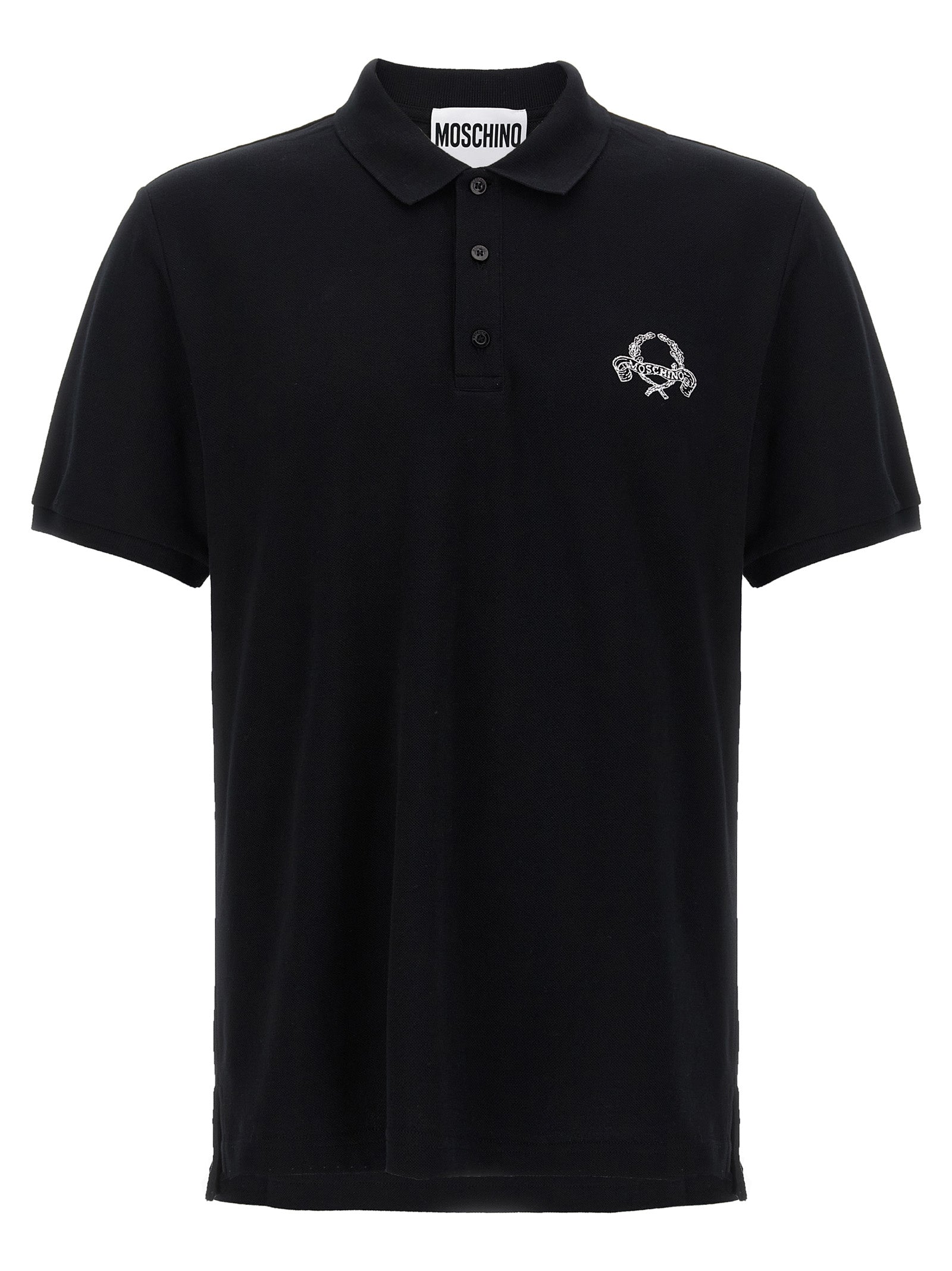 Moschino Black Cotton Polo Men's Shirt