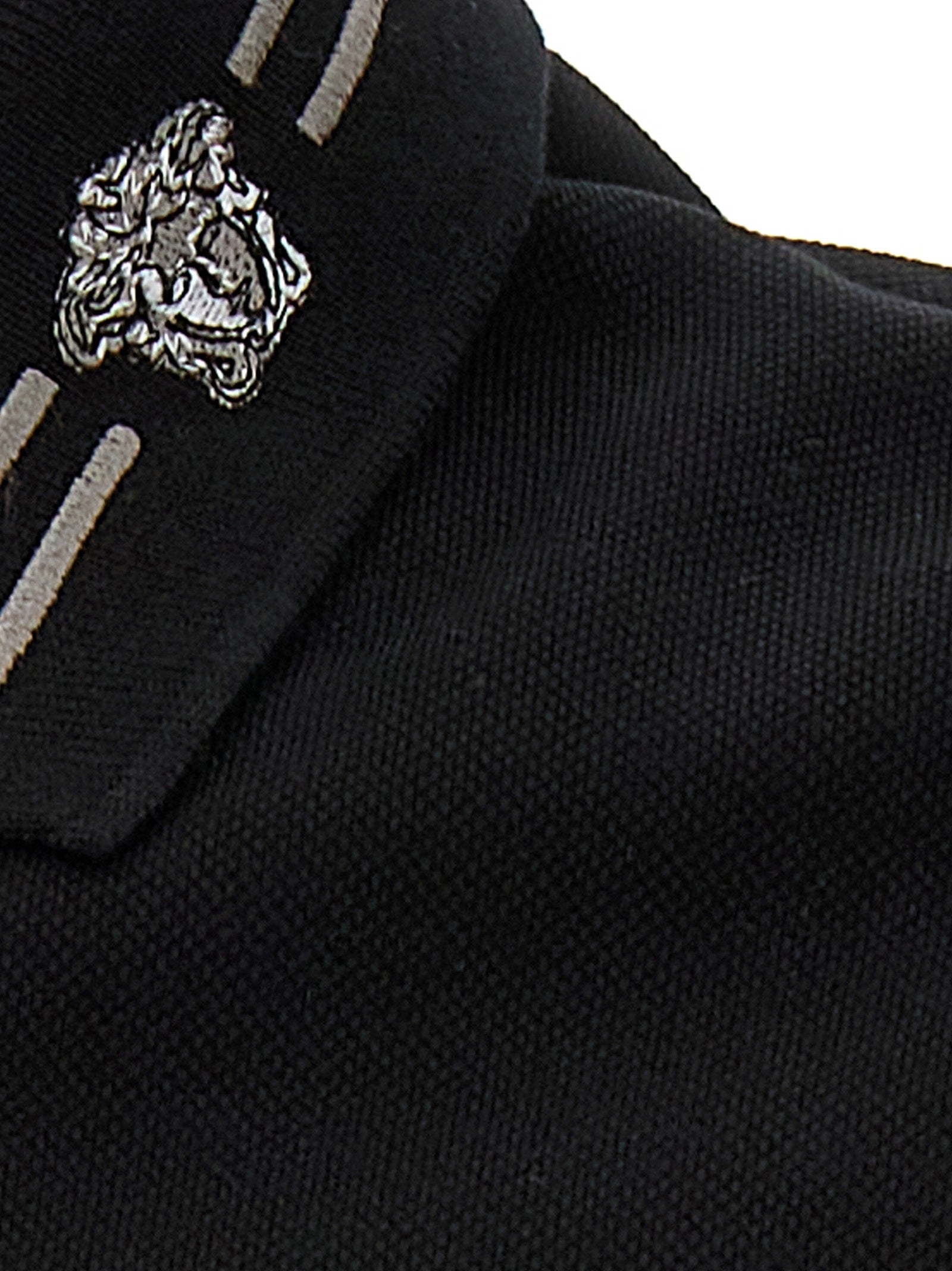 Versace Black Cotton Polo Men's Shirt