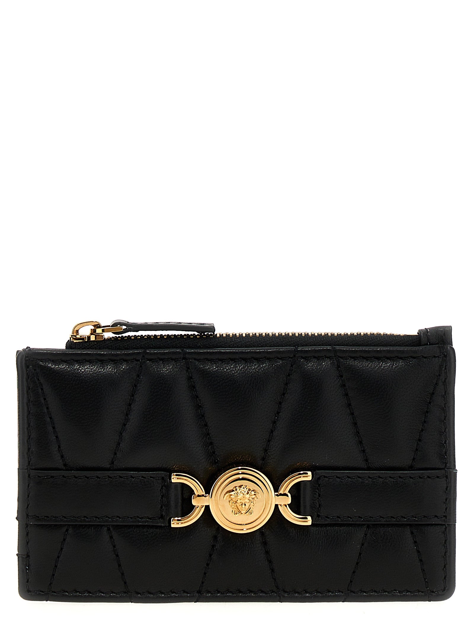 Versace Black Lamb Leather Women's Cardholder