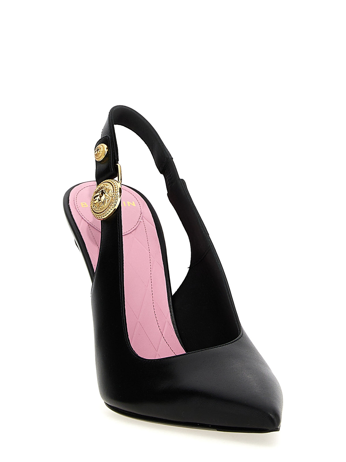 Balmain Black Calfskin High Heel Women's Pumps