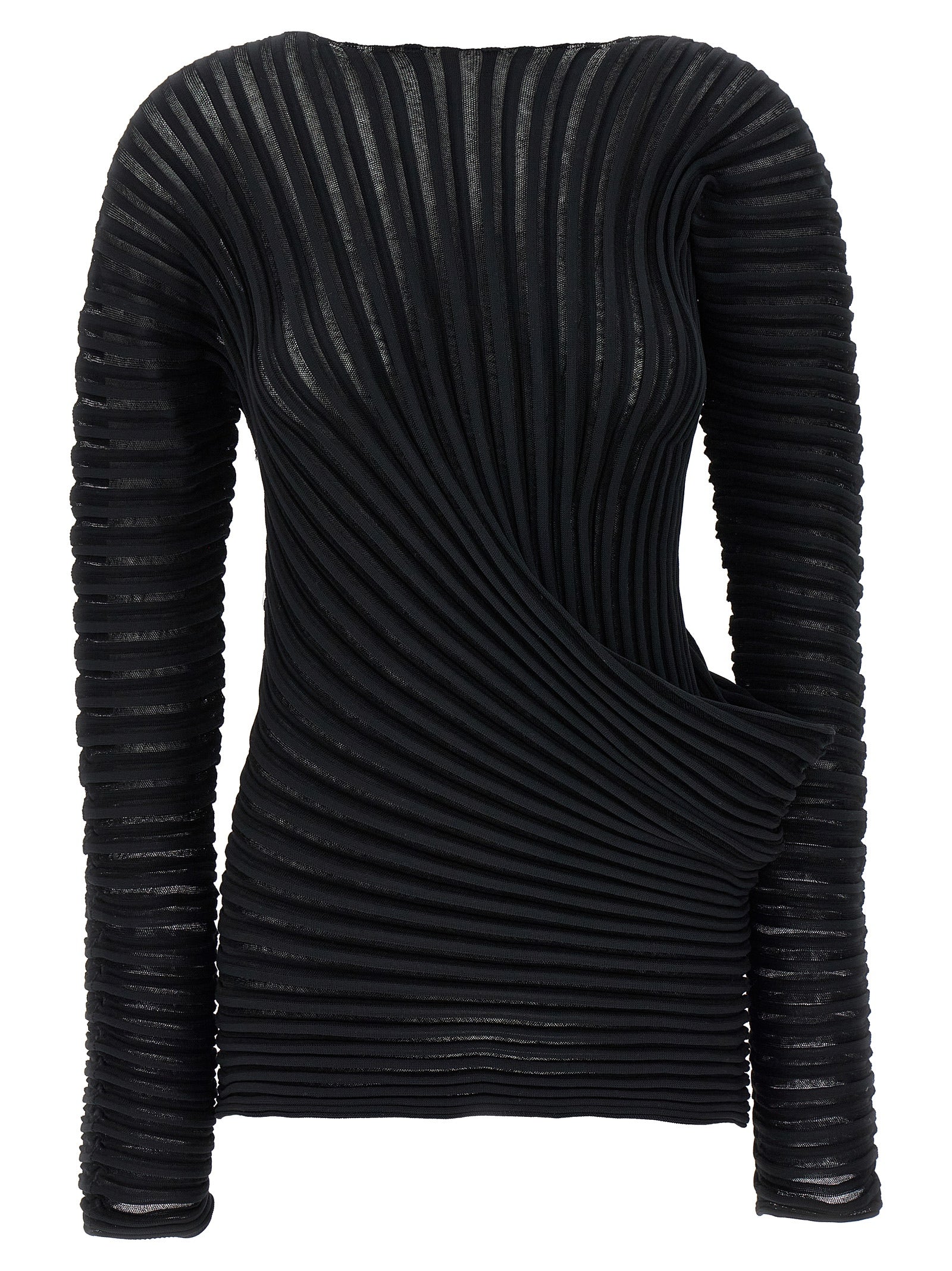 Issey Miyake Black Polyester Women's Shirt