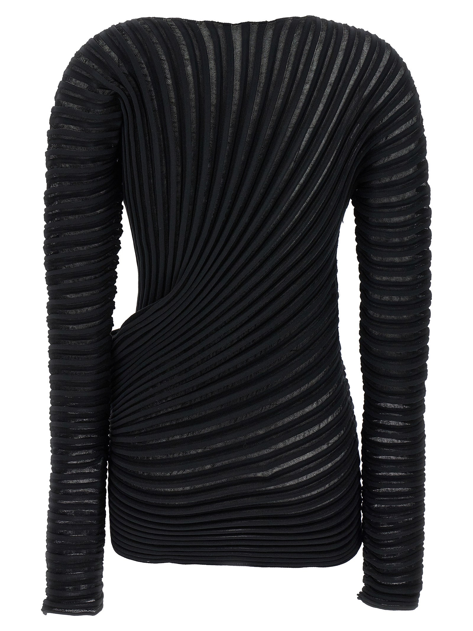 Issey Miyake Black Polyester Women's Shirt