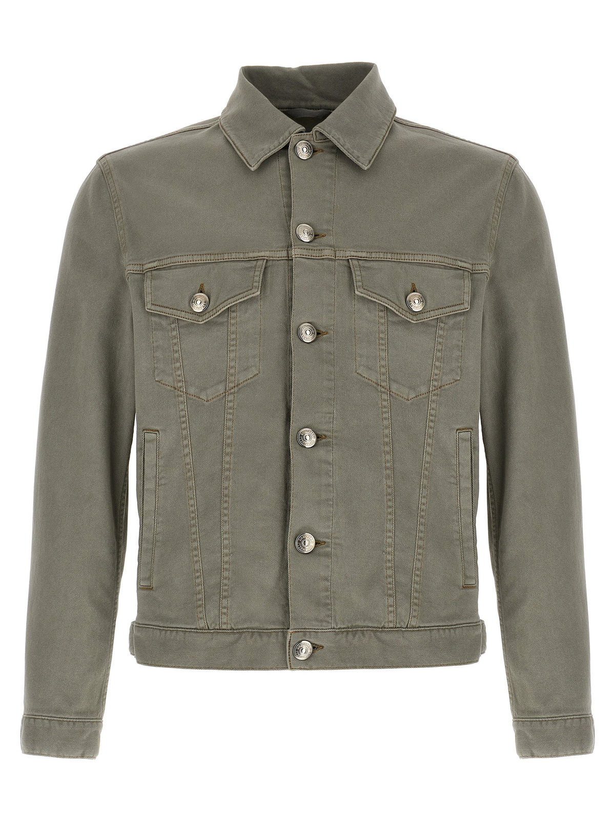 Brunello Cucinelli Gray Cotton Denim Men's Jacket