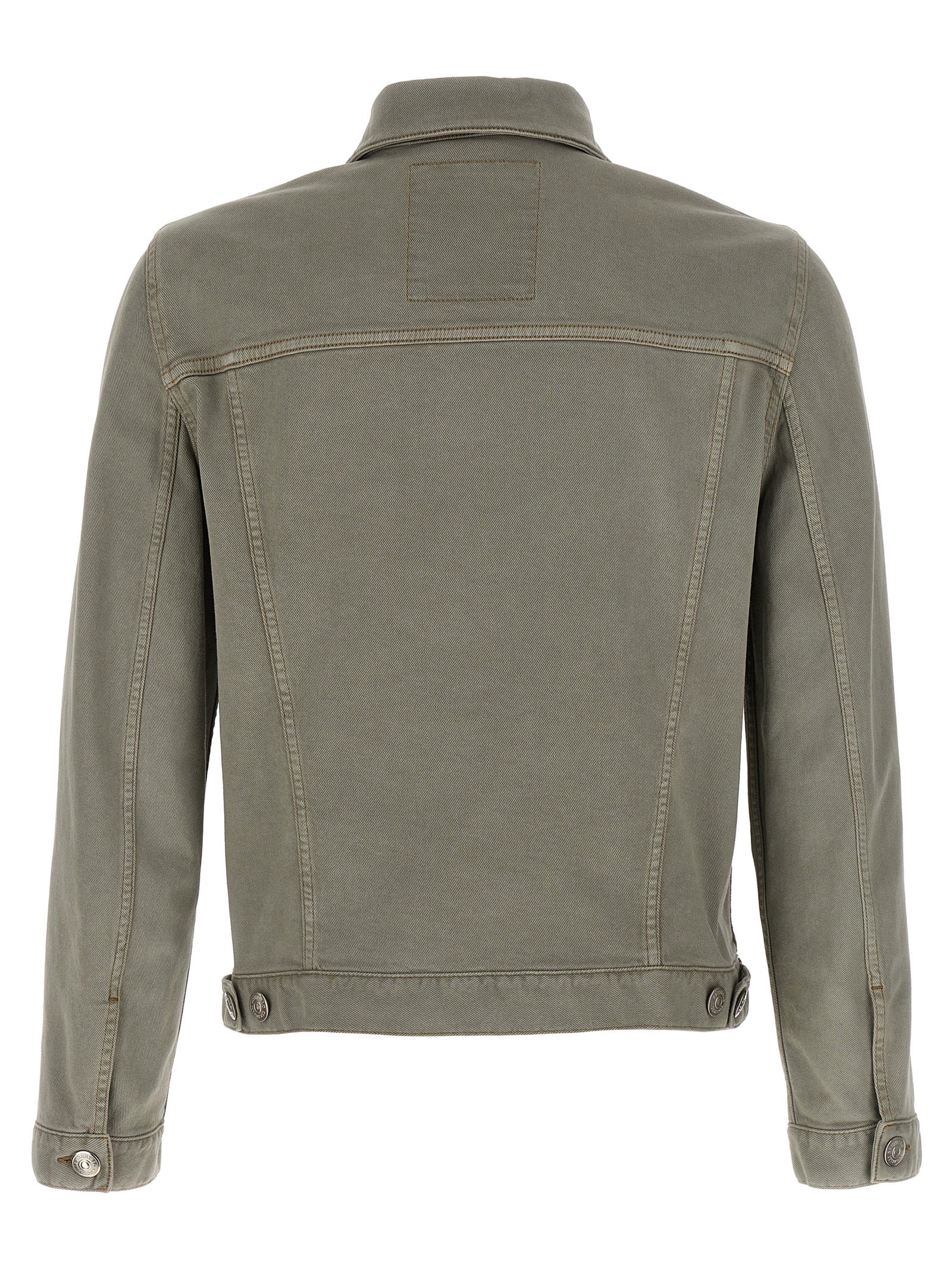 Brunello Cucinelli Gray Cotton Denim Men's Jacket