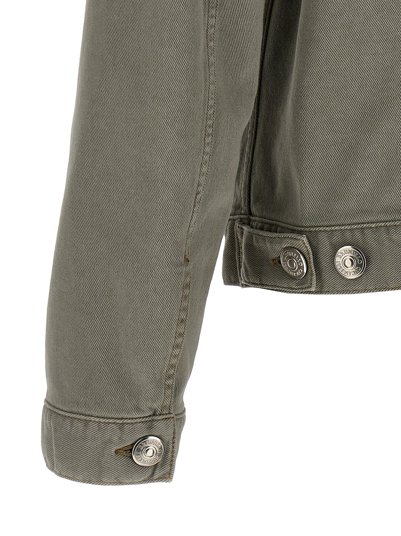 Brunello Cucinelli Gray Cotton Denim Men's Jacket