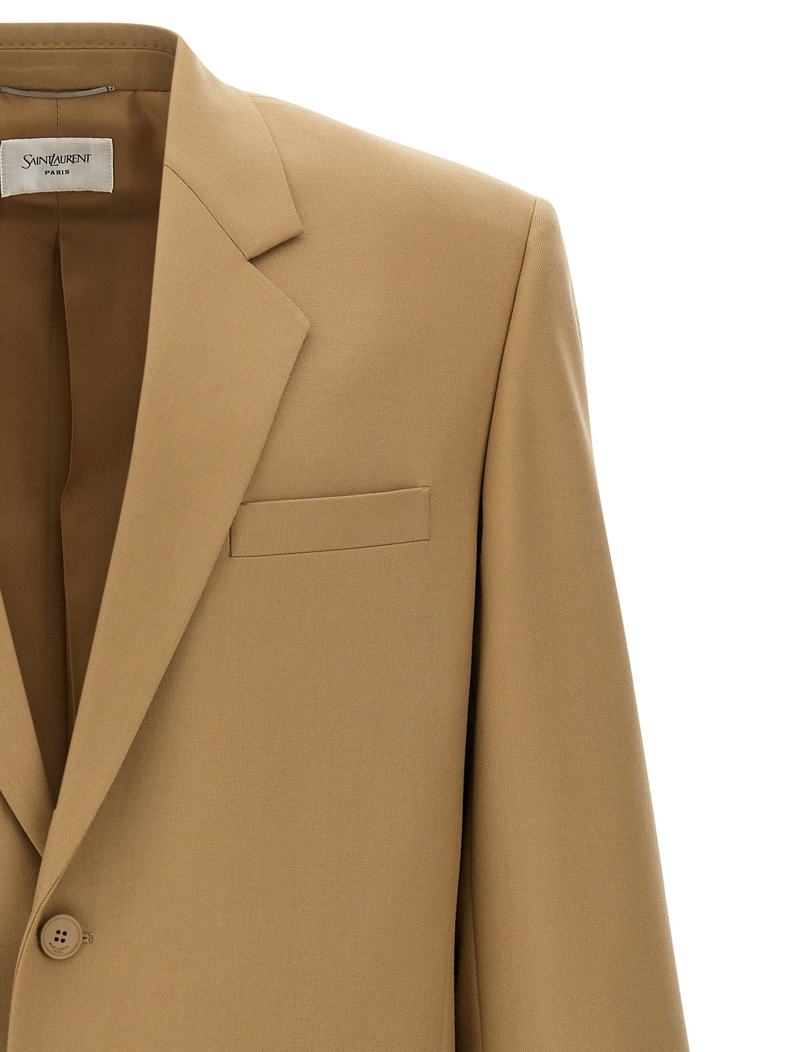 Saint Laurent Beige Wool Men's Blazer