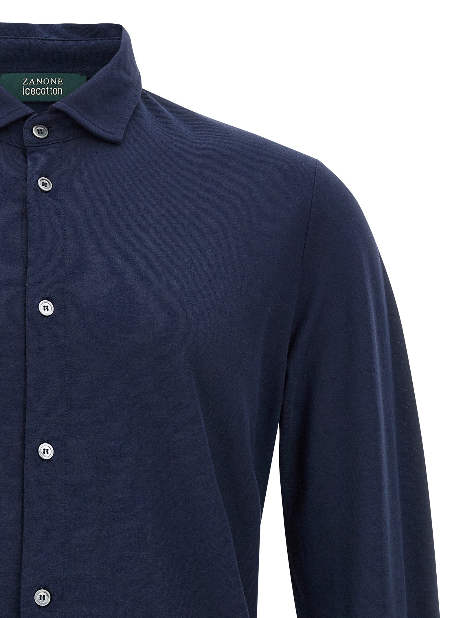 ZANONE Blue Cotton Men's Blouse